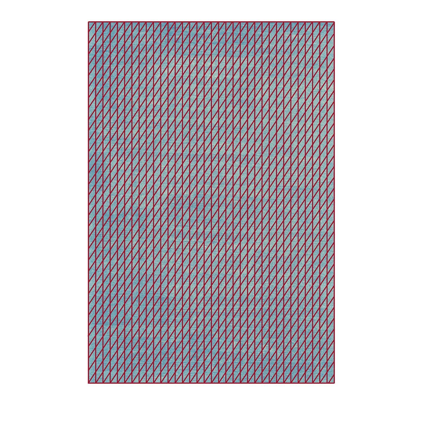 Hatches Rug Red and Blue - Paolo Giordano