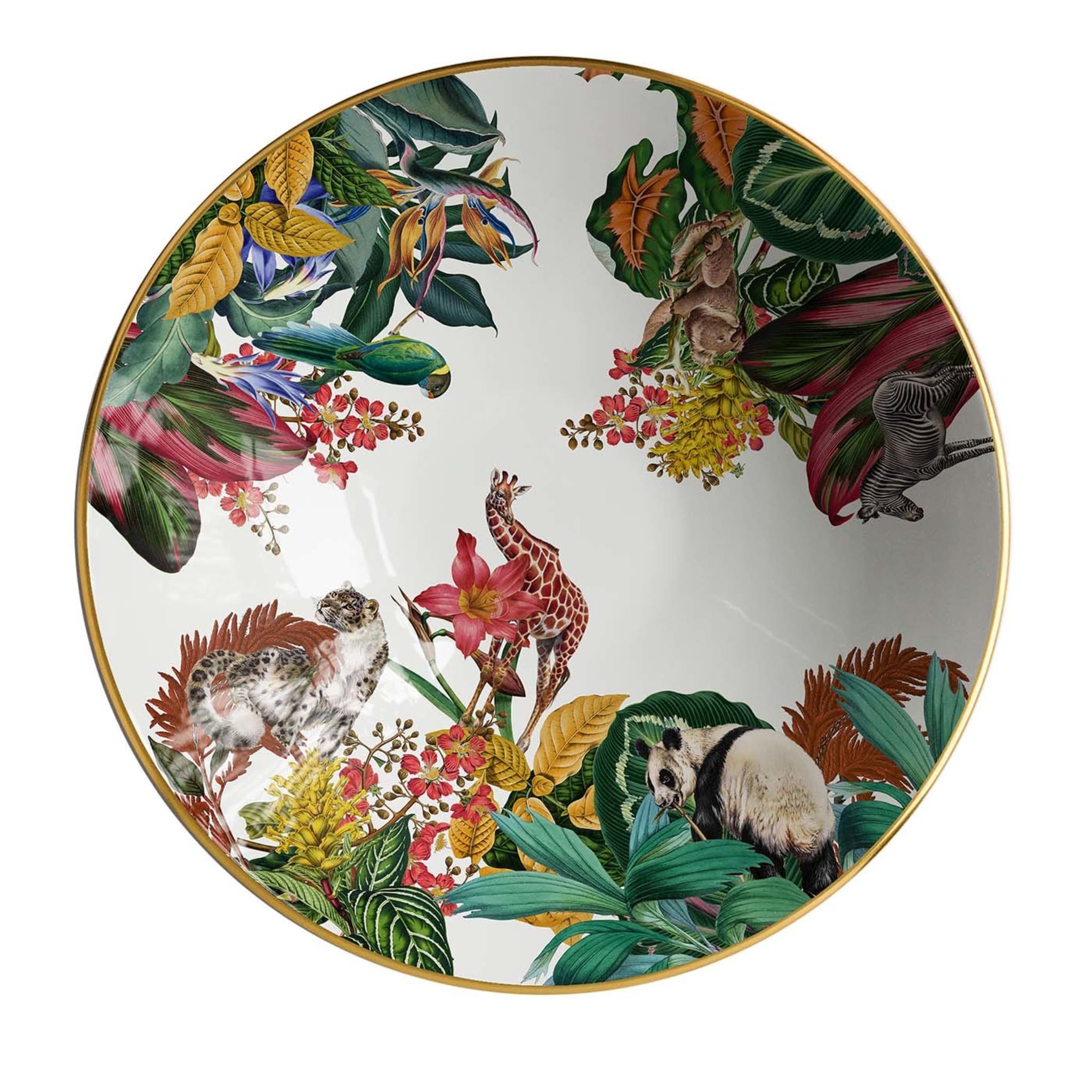 Animalia Big Porcelain Bowl With Animals And Vegetation - Main view