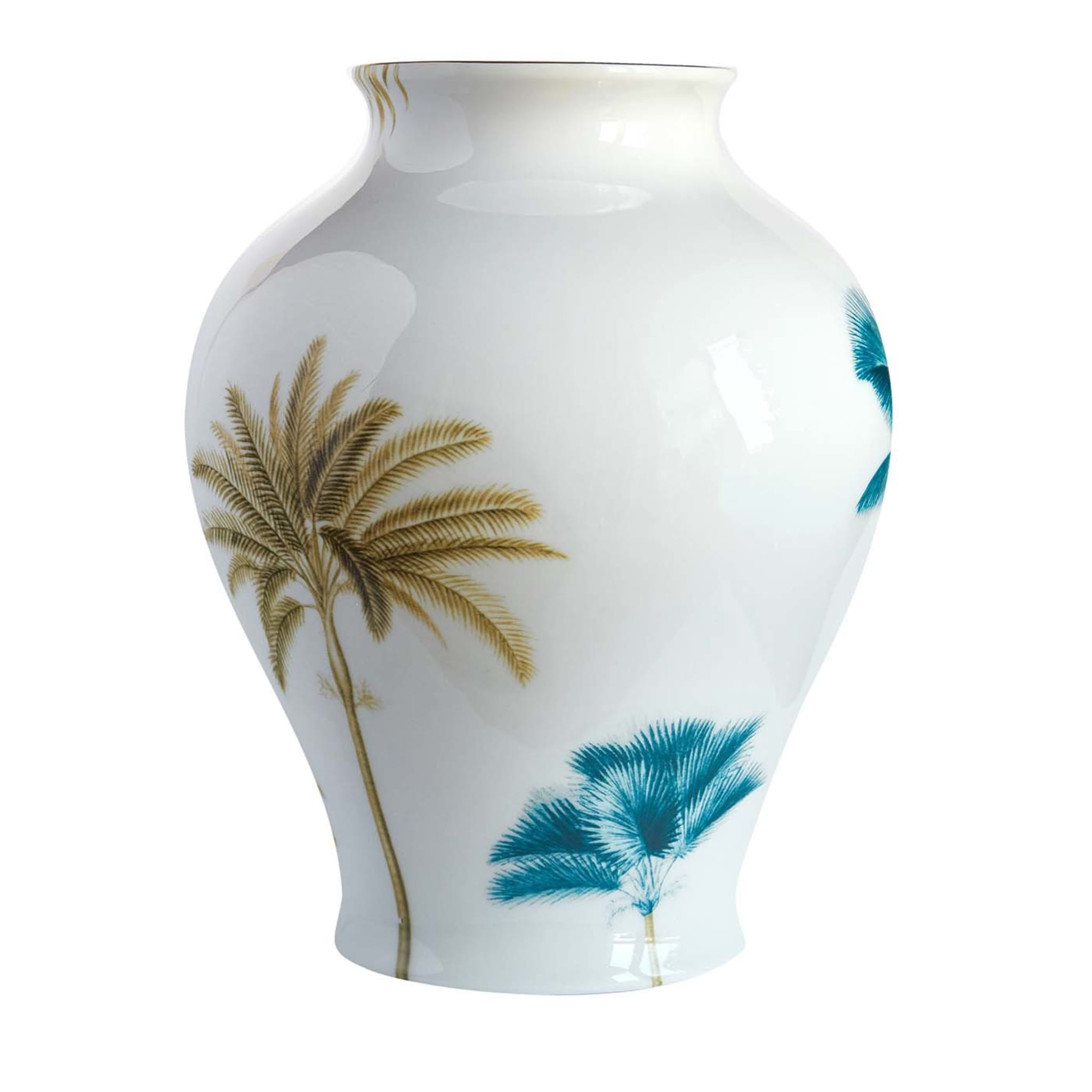 Las Palmas Amphora Porcelain Vase With Palms H32Cm - Main view