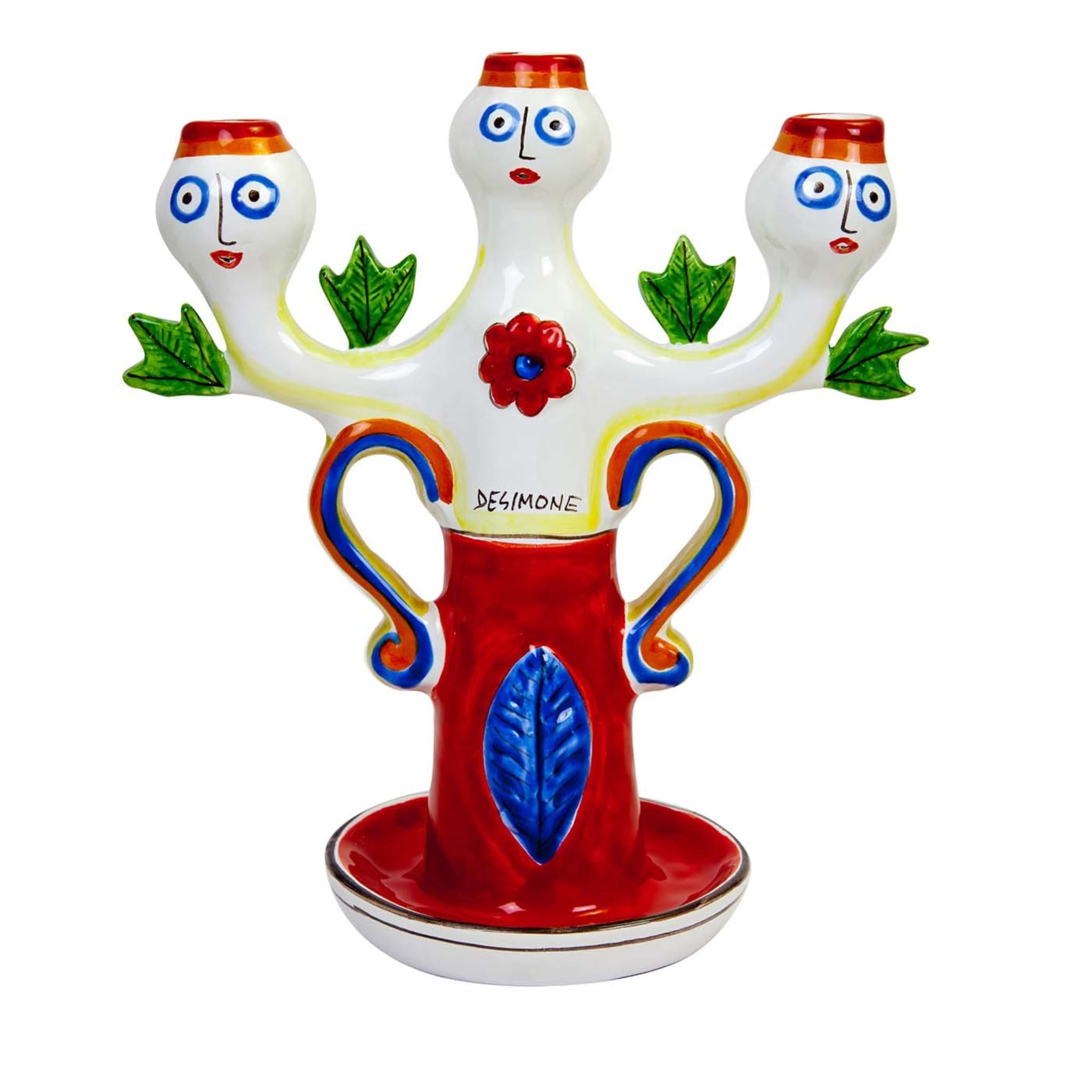 Dreiarmiger Keramik-Kerzenständer #3 - Hauptansicht
