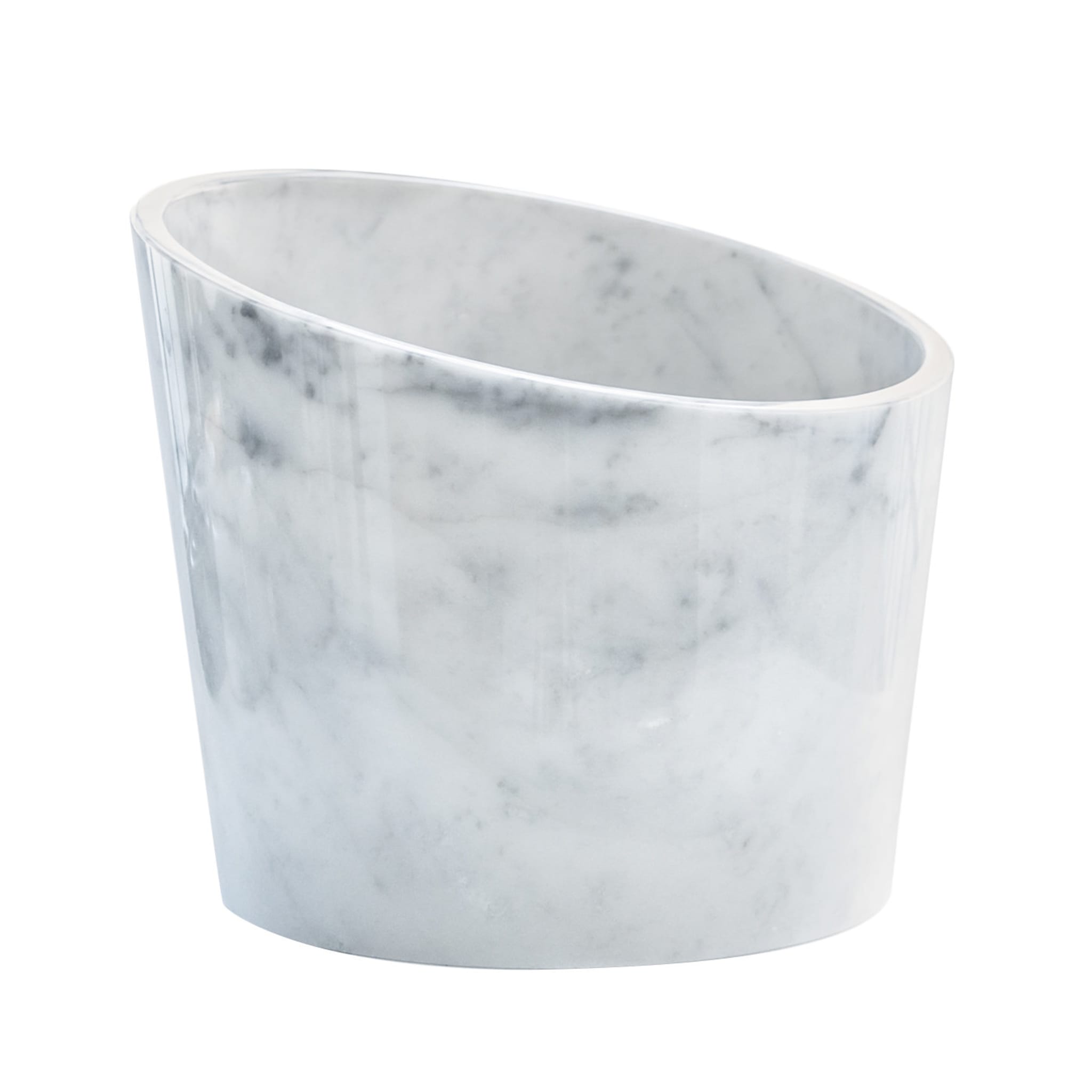 White Marble 4-Bottle Ice Bucket - Main view