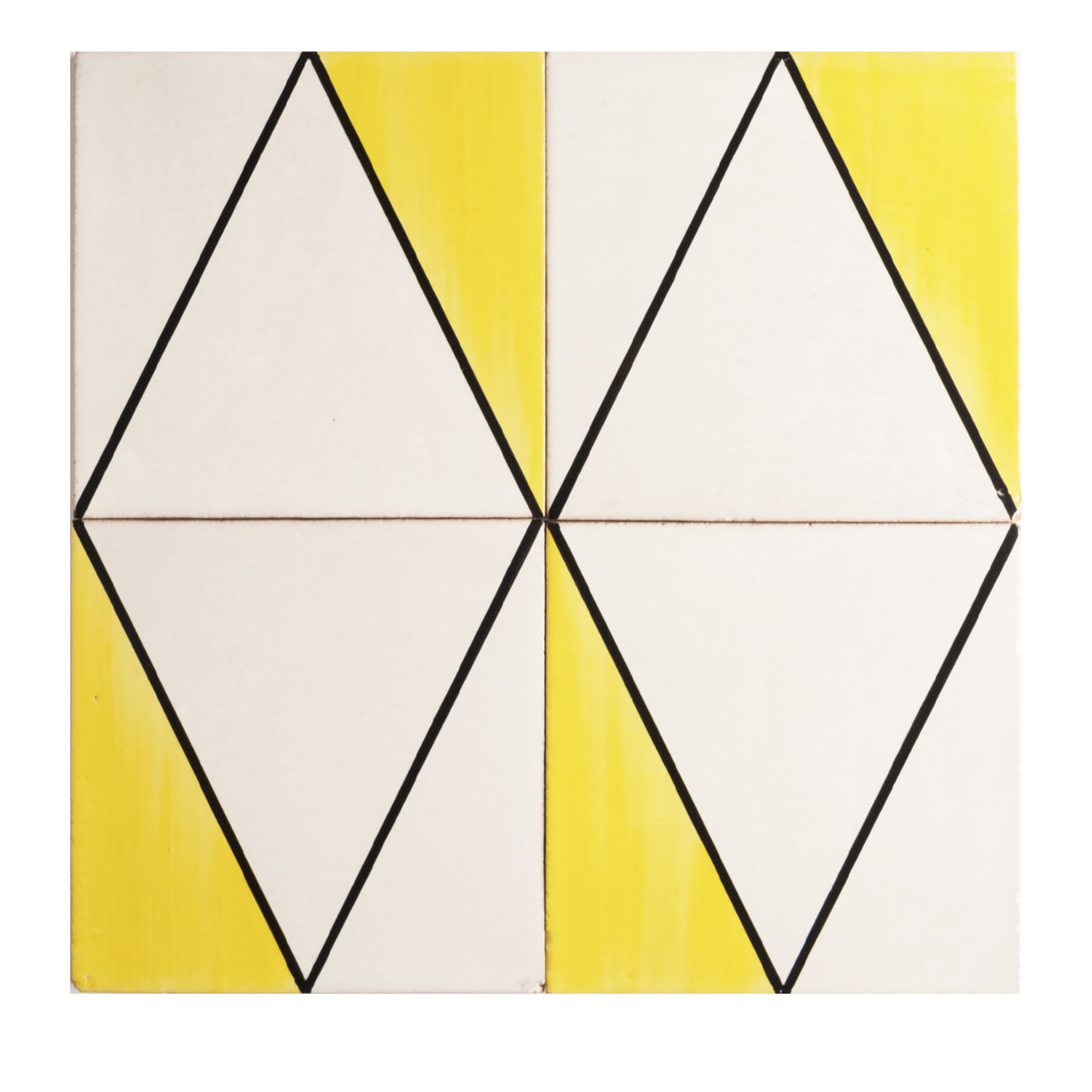 Set of 25 Posillipo Giallo Majolica Tiles by Giuliano Andrea Dell'Uva - Main view