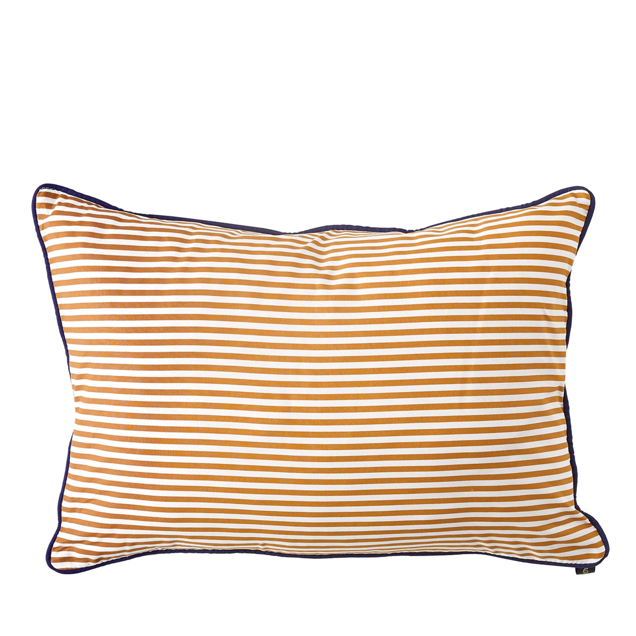 CT 03 Rectangular Striped Pillow in Caramel and White - Main view