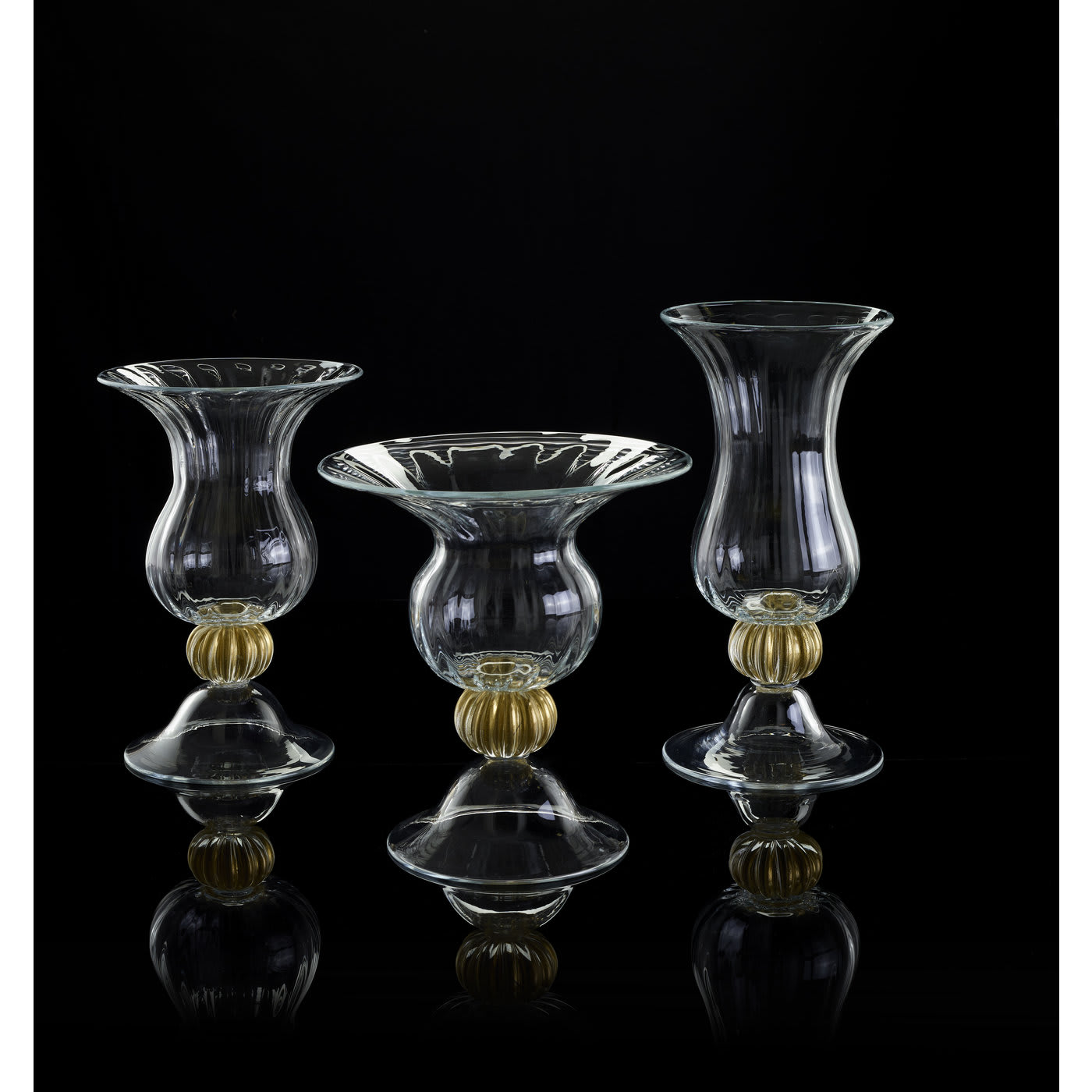Berenice Small Vase Centerpiece - 24k Gold Leaf - Mara Dal Cin for DFN