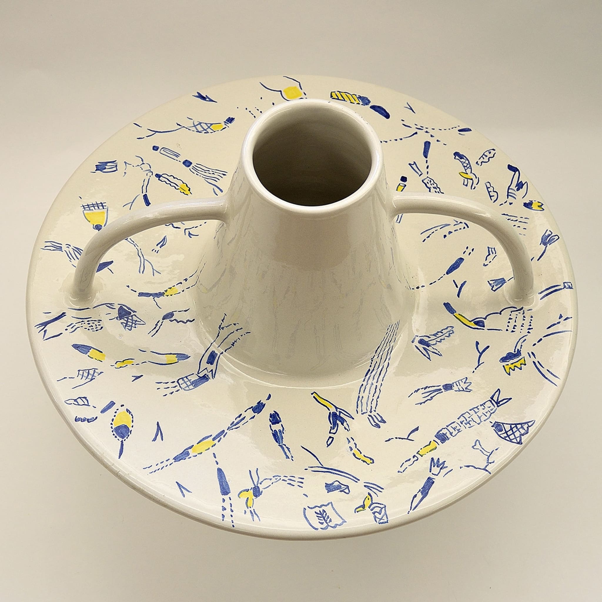 White Vase With Handles by Ugo La Pietra - Alternative view 2