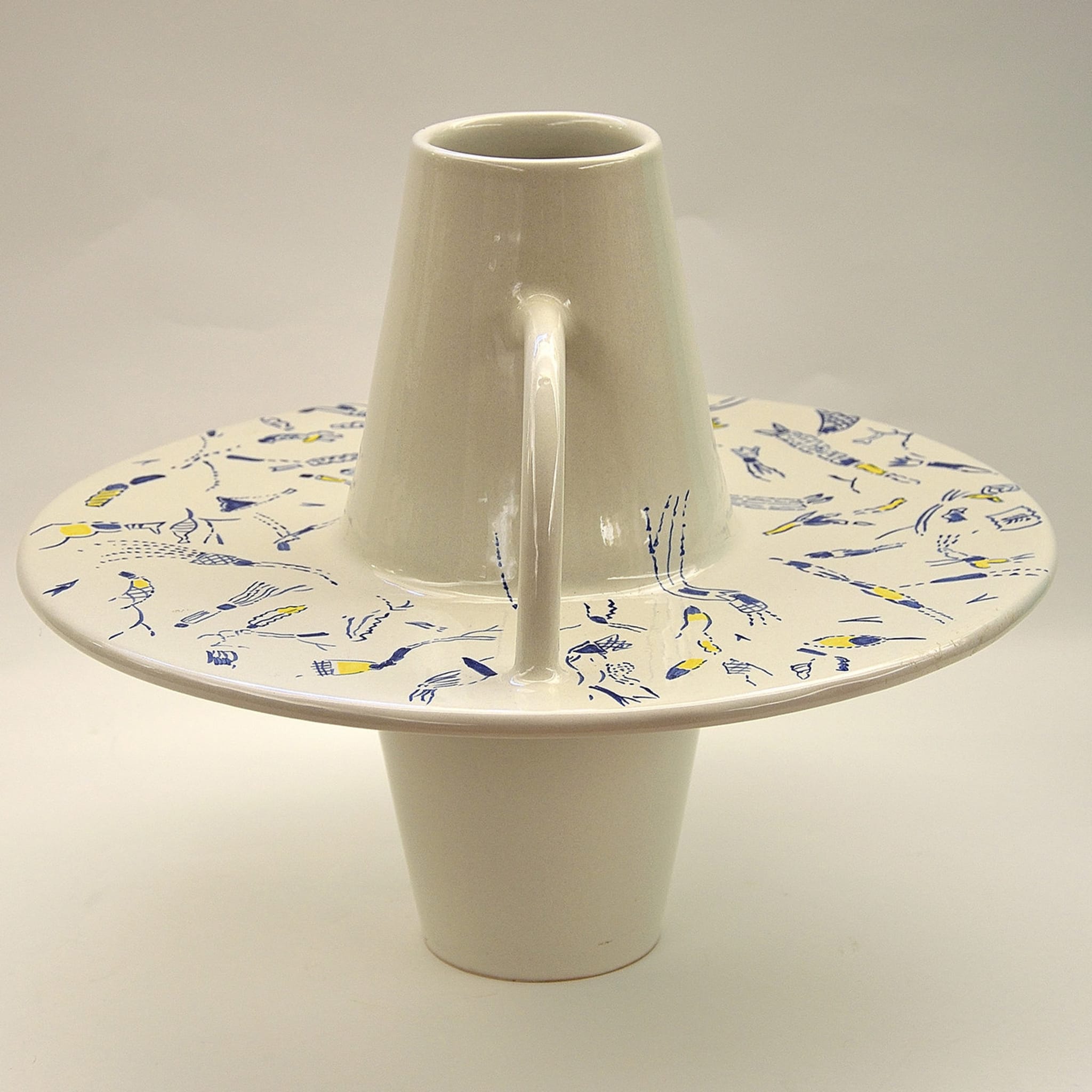 White Vase With Handles by Ugo La Pietra - Alternative view 3