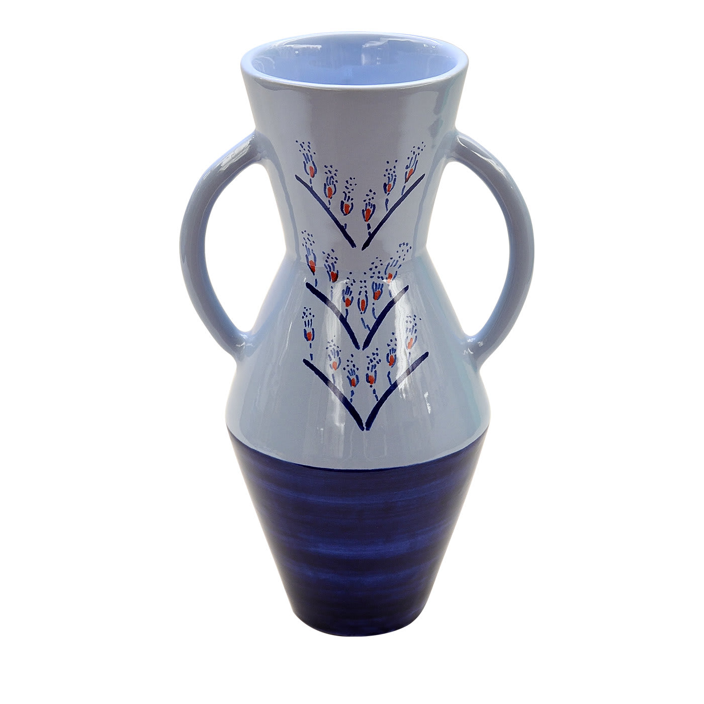 Two Toned Blue Vase by Ugo La Pietra - Ceramica Gatti 1928