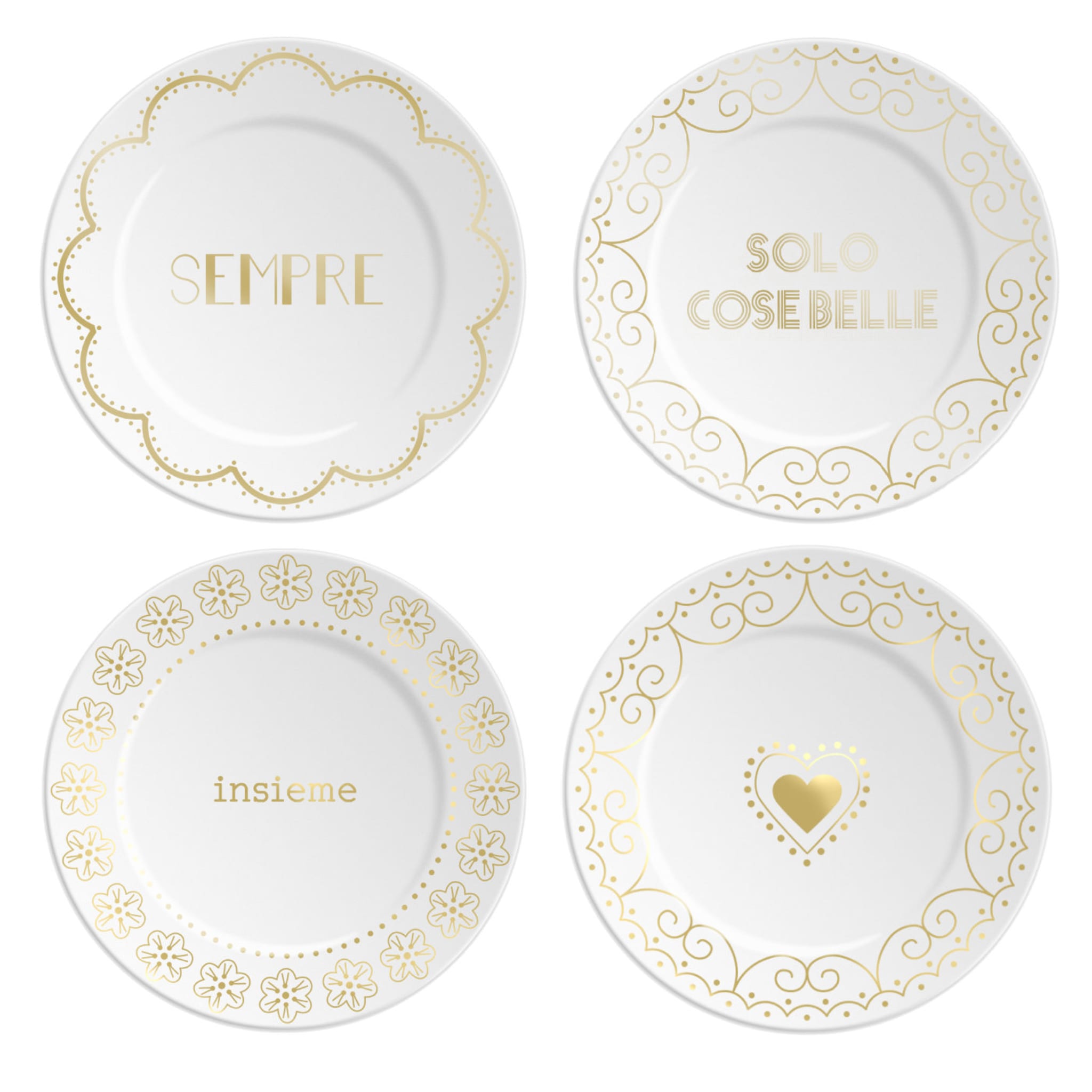 Set of 4 Special Day Plates  - Main view