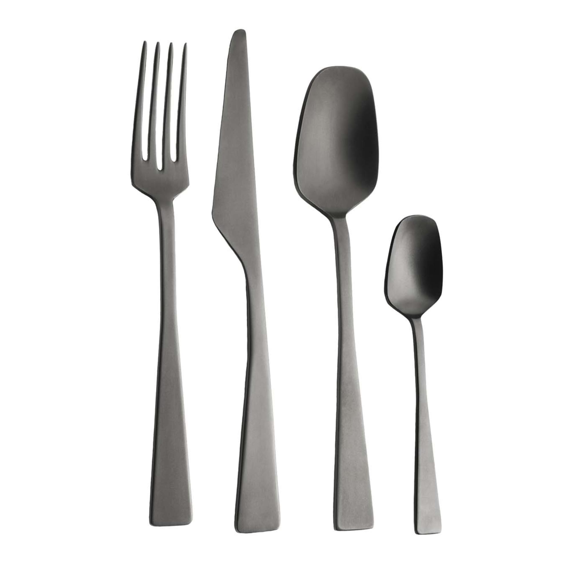 Set of 4 Pieces of Cutlery - Zest Collection Ice Black by Rodolfo Dordoni - Main view