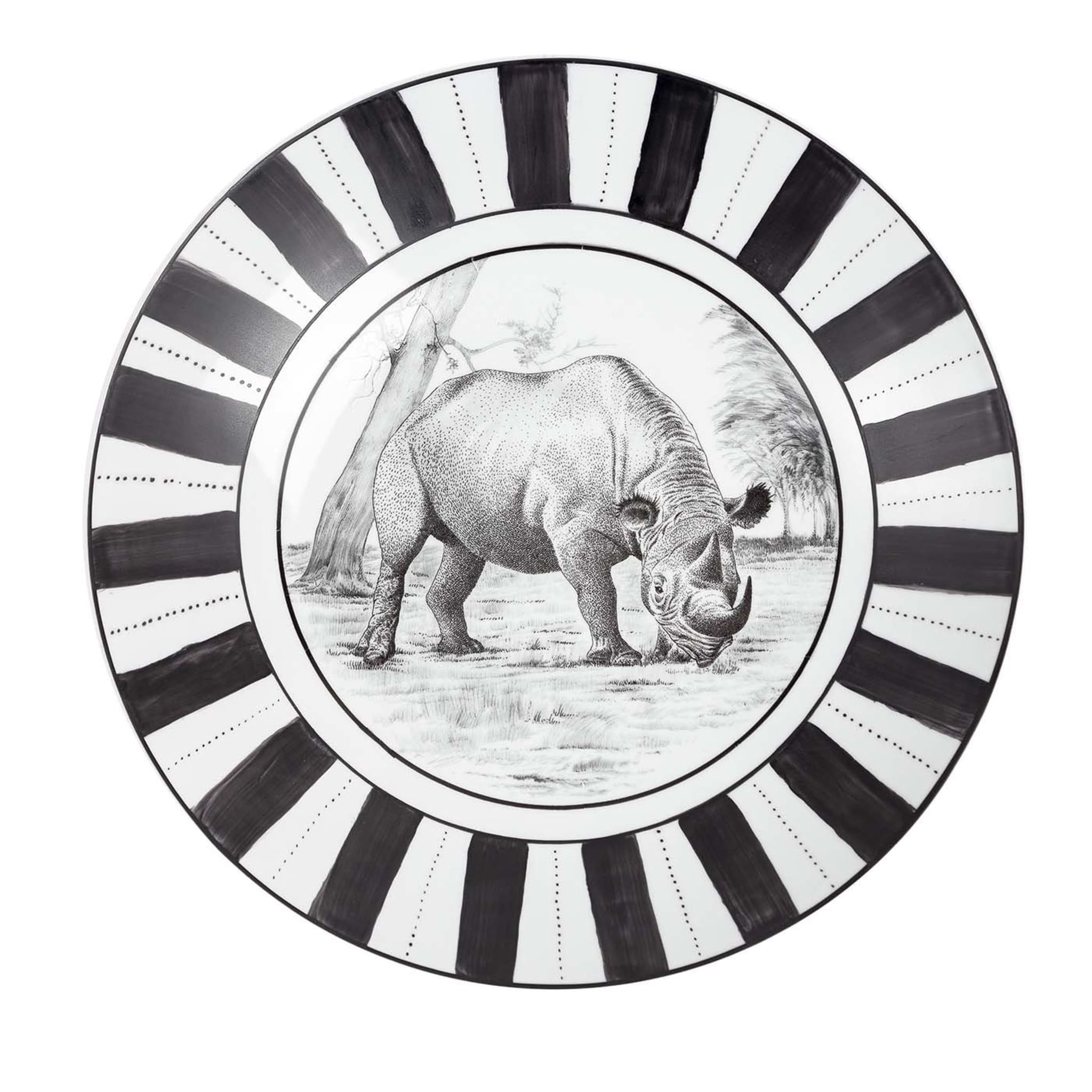 Africa Nera Rhino Risotto Serving Platter - Main view