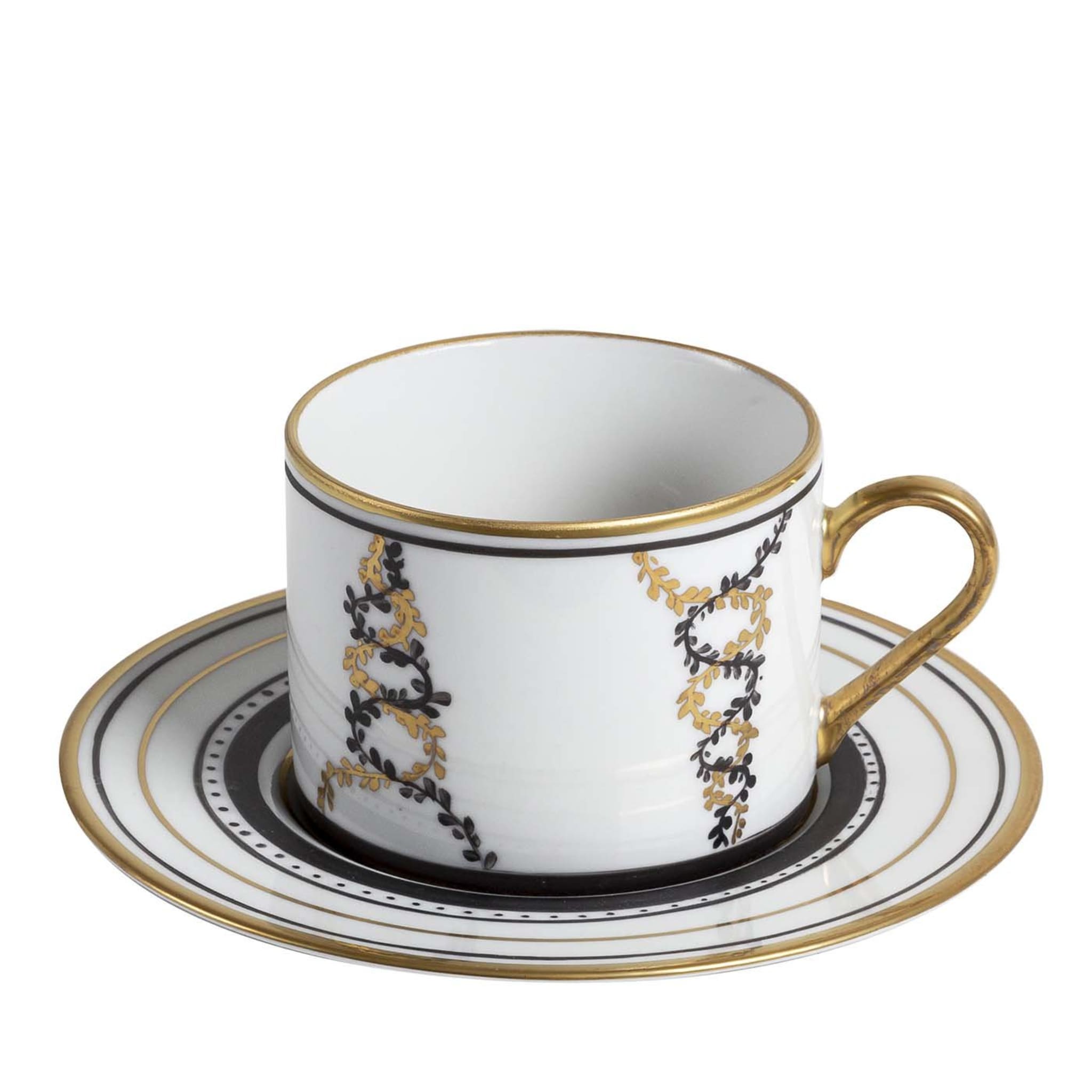 Set of 4 Magna Grecia Tea Cups and Saucers - Main view