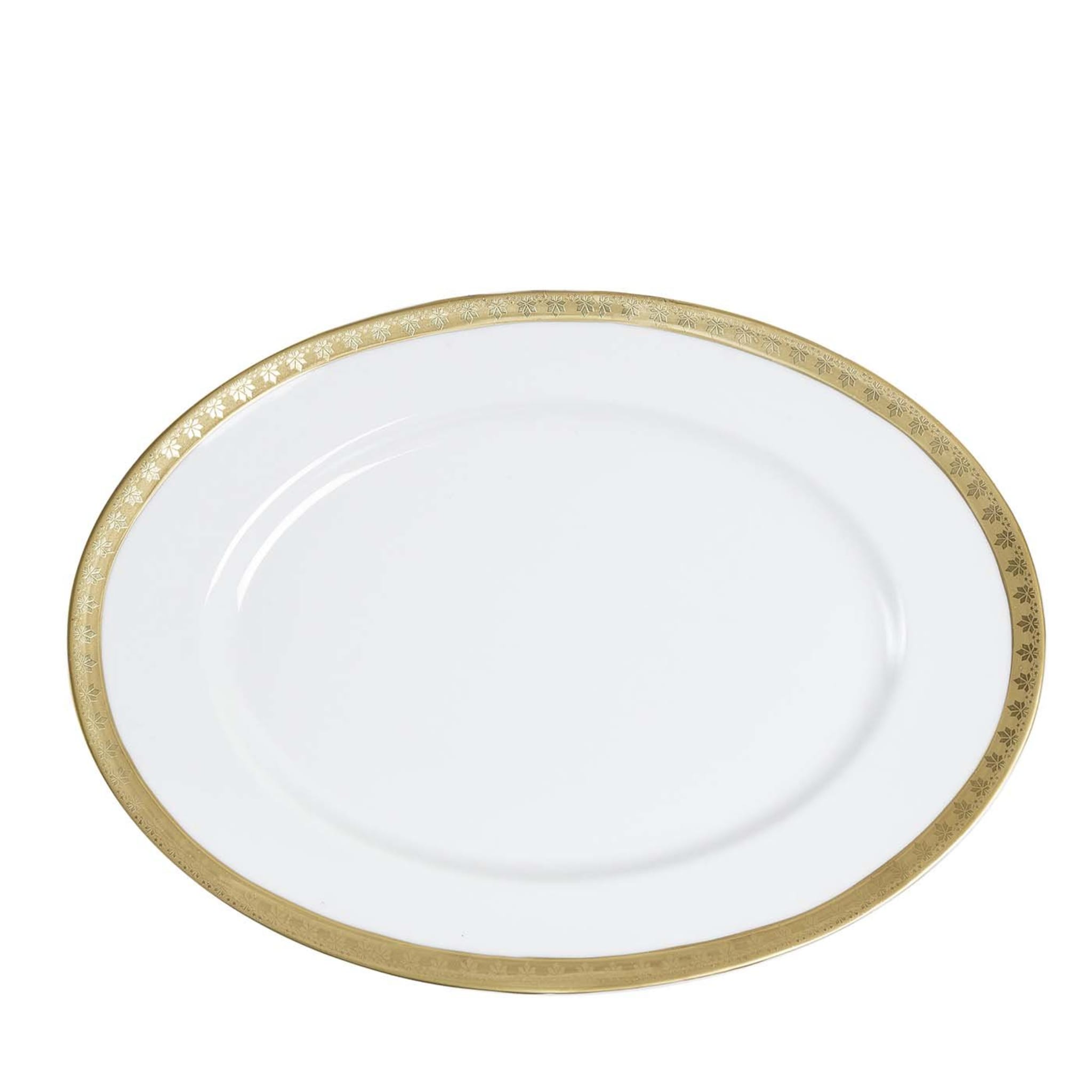  White&Gold Oval Tray - Main view