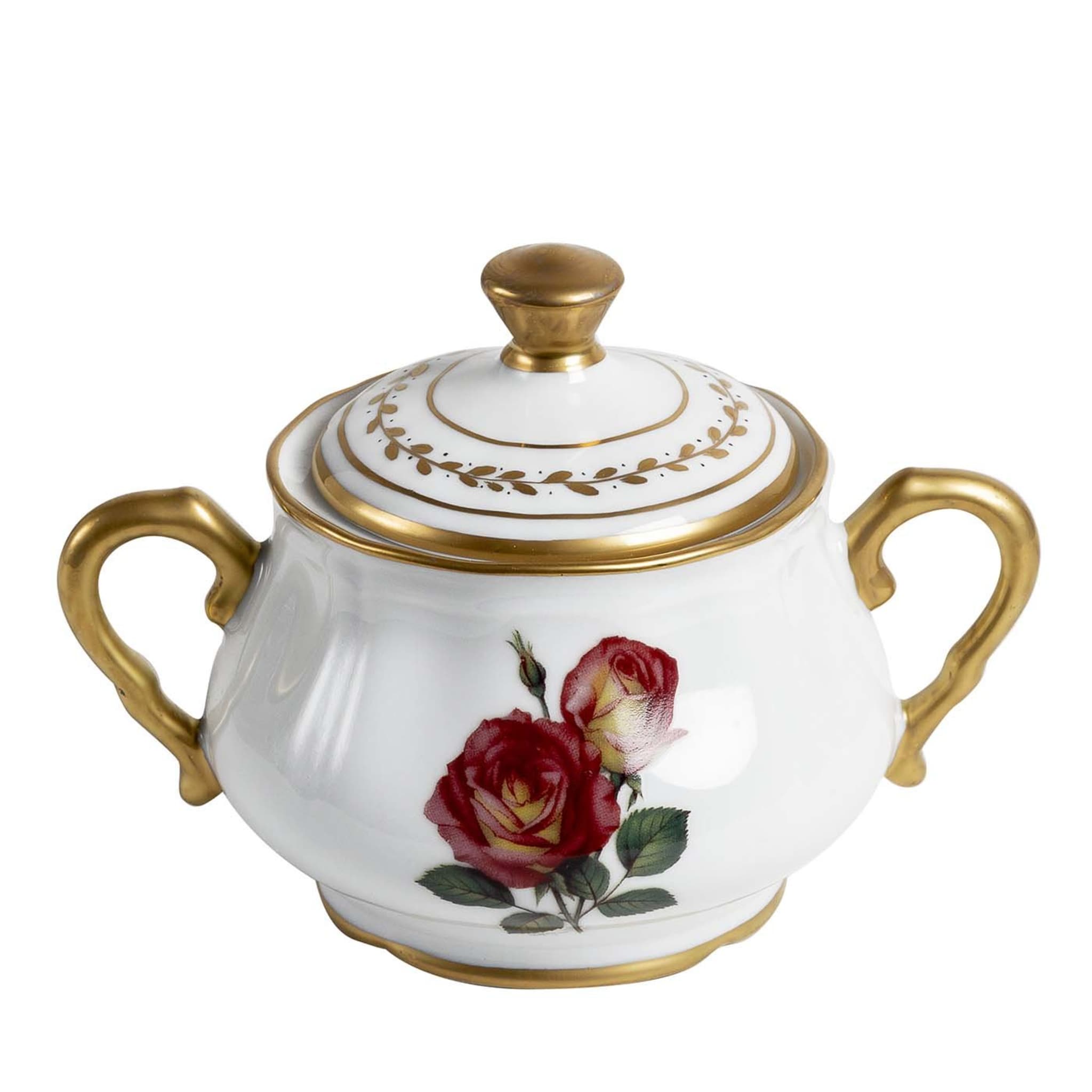 Flowers Sugar Bowl with Lid - Main view