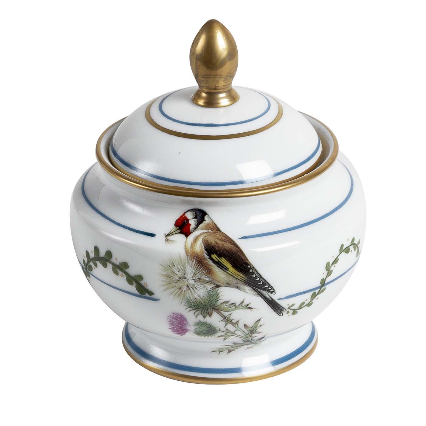 Birds&Wood Sugar Bowl with Lid - Stella Fatucchi
