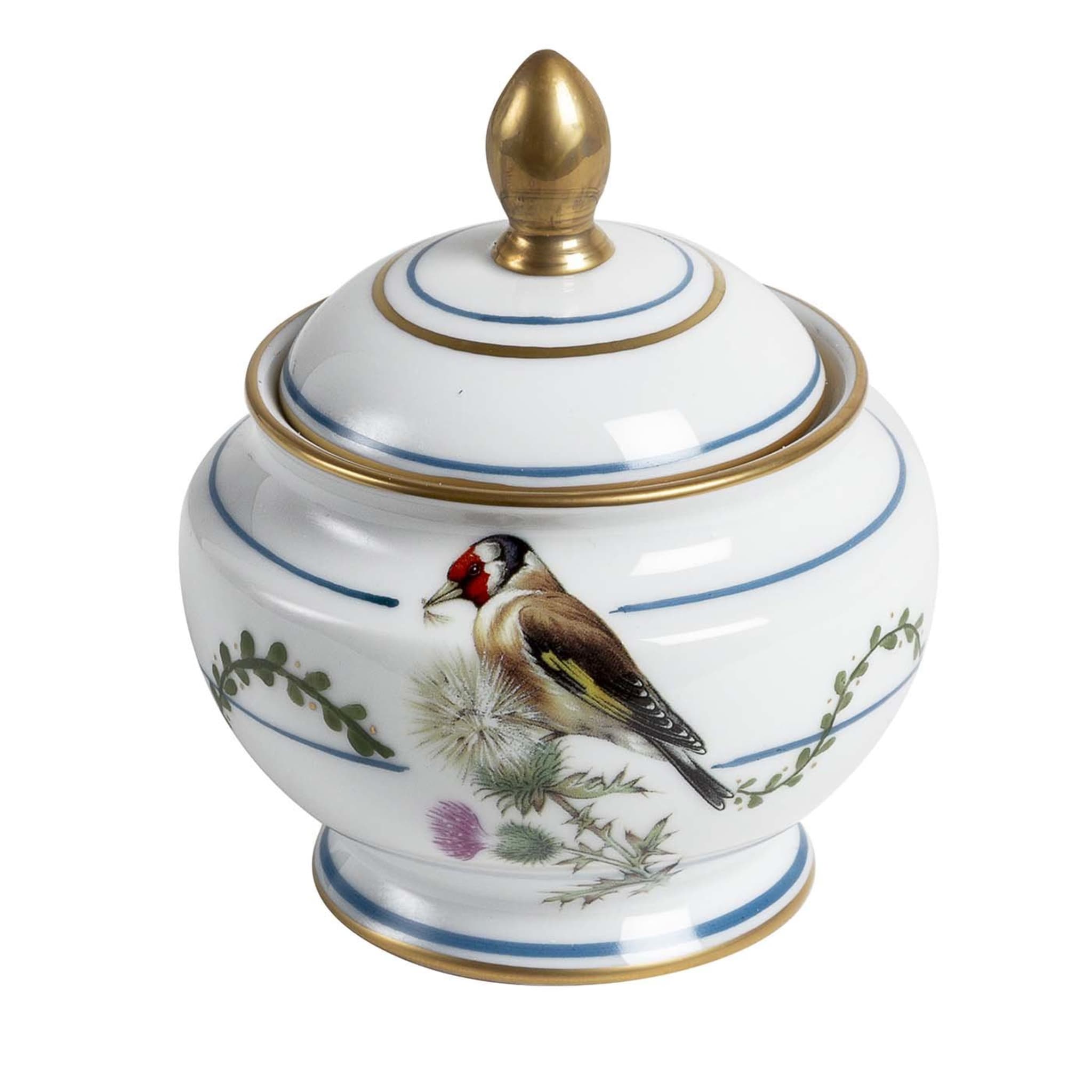 Birds&Wood Sugar Bowl with Lid - Main view