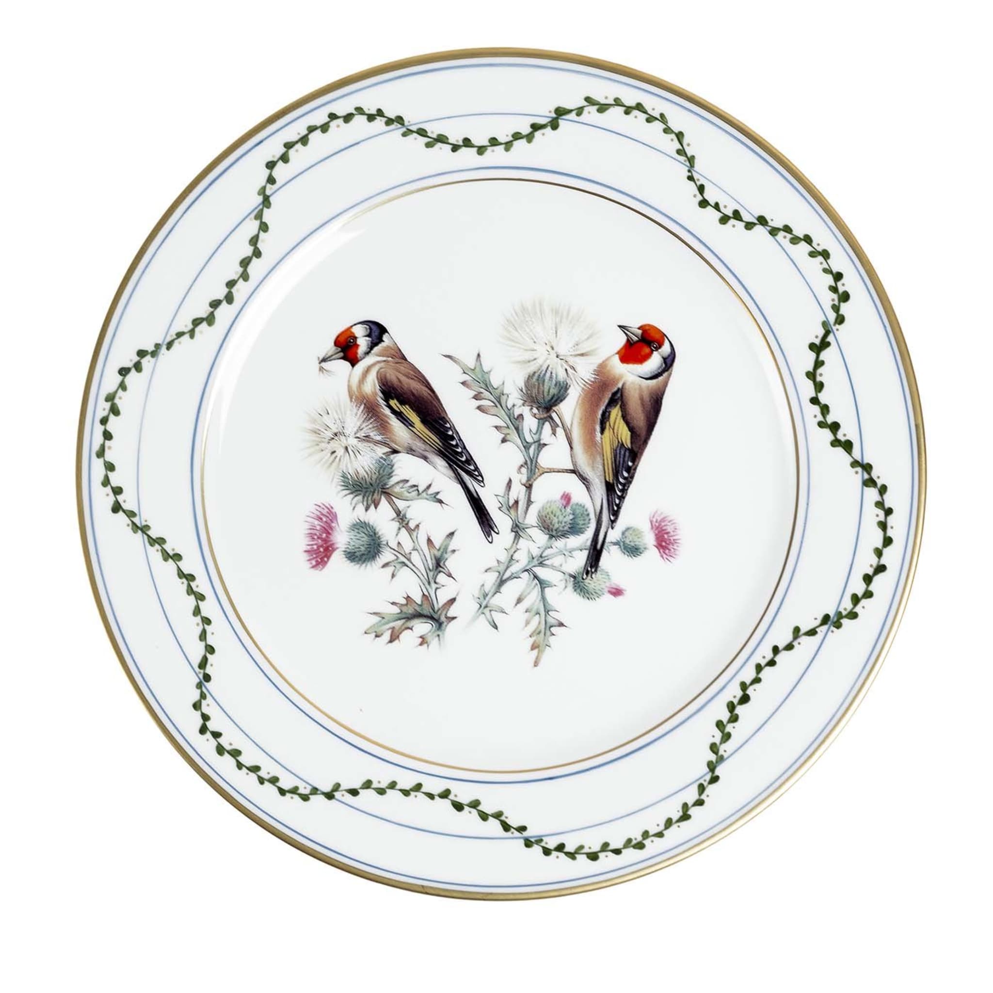 Set of 4 Birds&Wood Dinner Plates - Main view