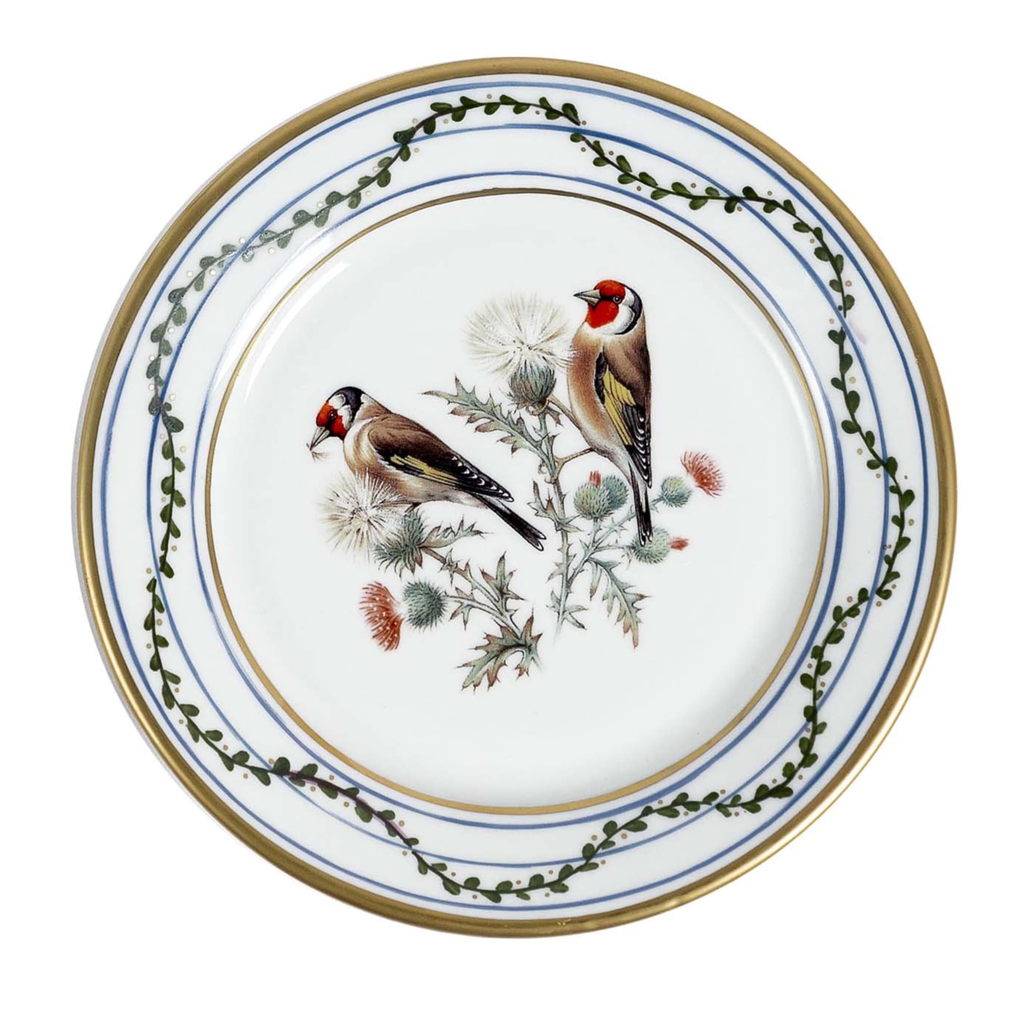 Set of 4 Birds&Wood Bread Plates - Main view
