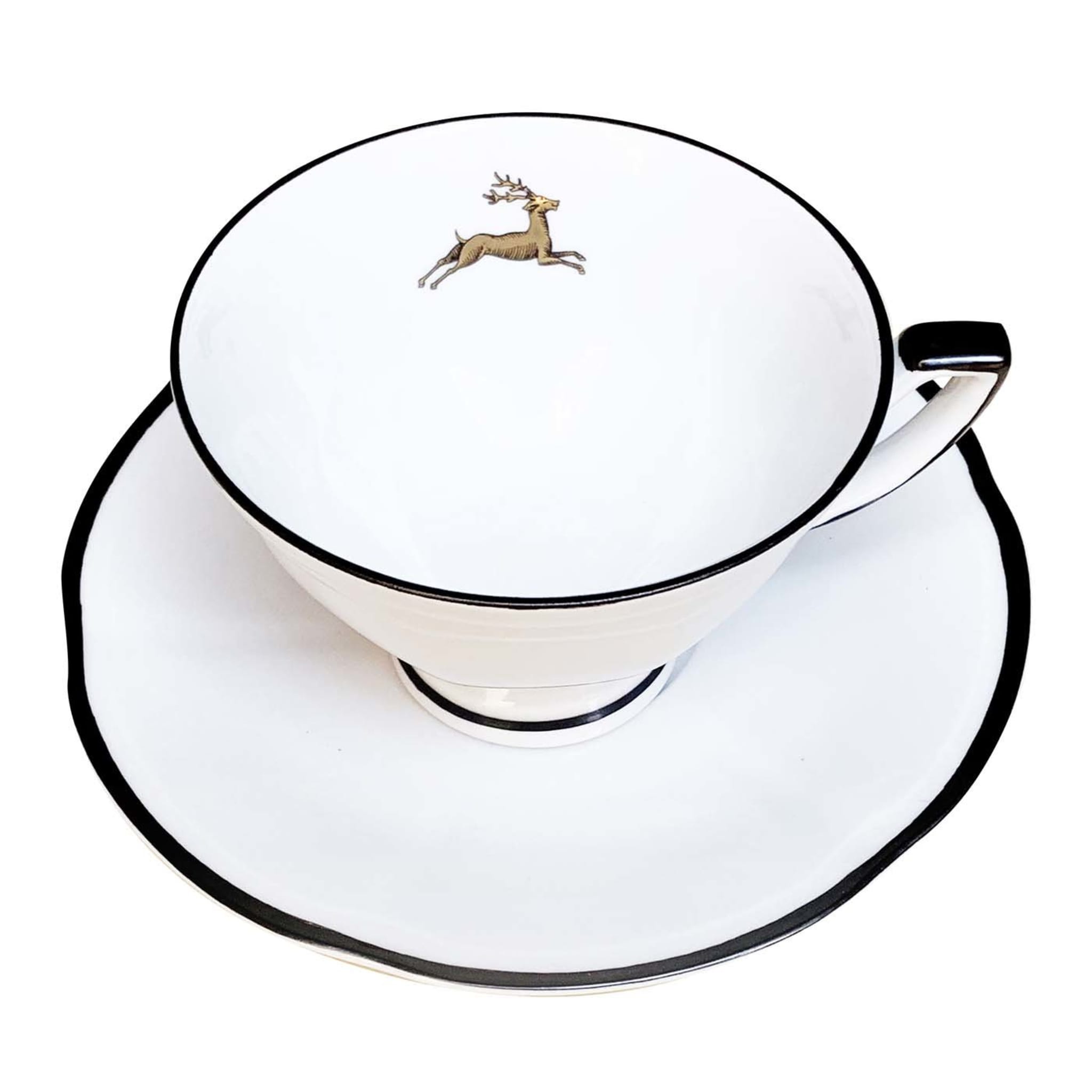 Set of 4 Jump-One Tea Cups & Saucers  - Main view