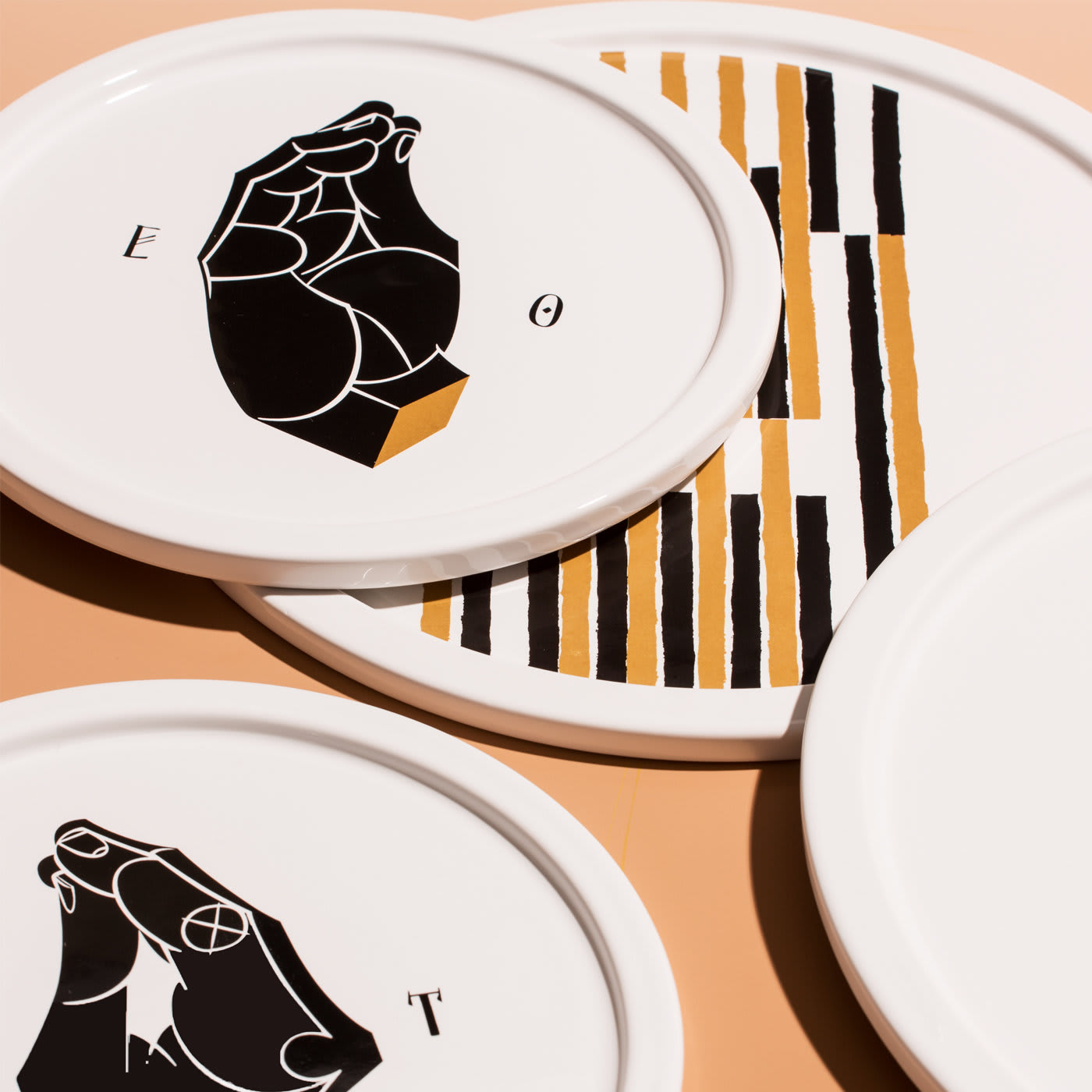 Set of 6 Stereotypism ST Dinner Plates  - Casalinghe di Tokyo