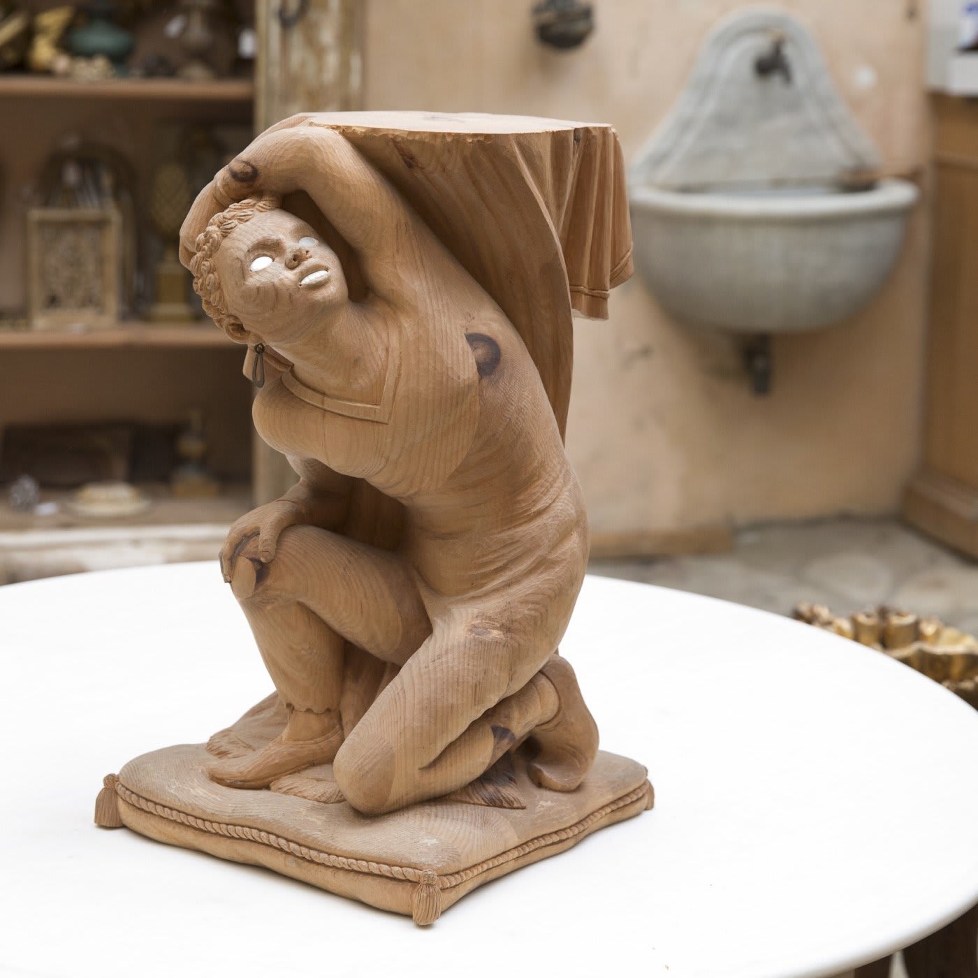 Moretto Wood Sculpture - Bartolozzi e Maioli Bottega d'Arte