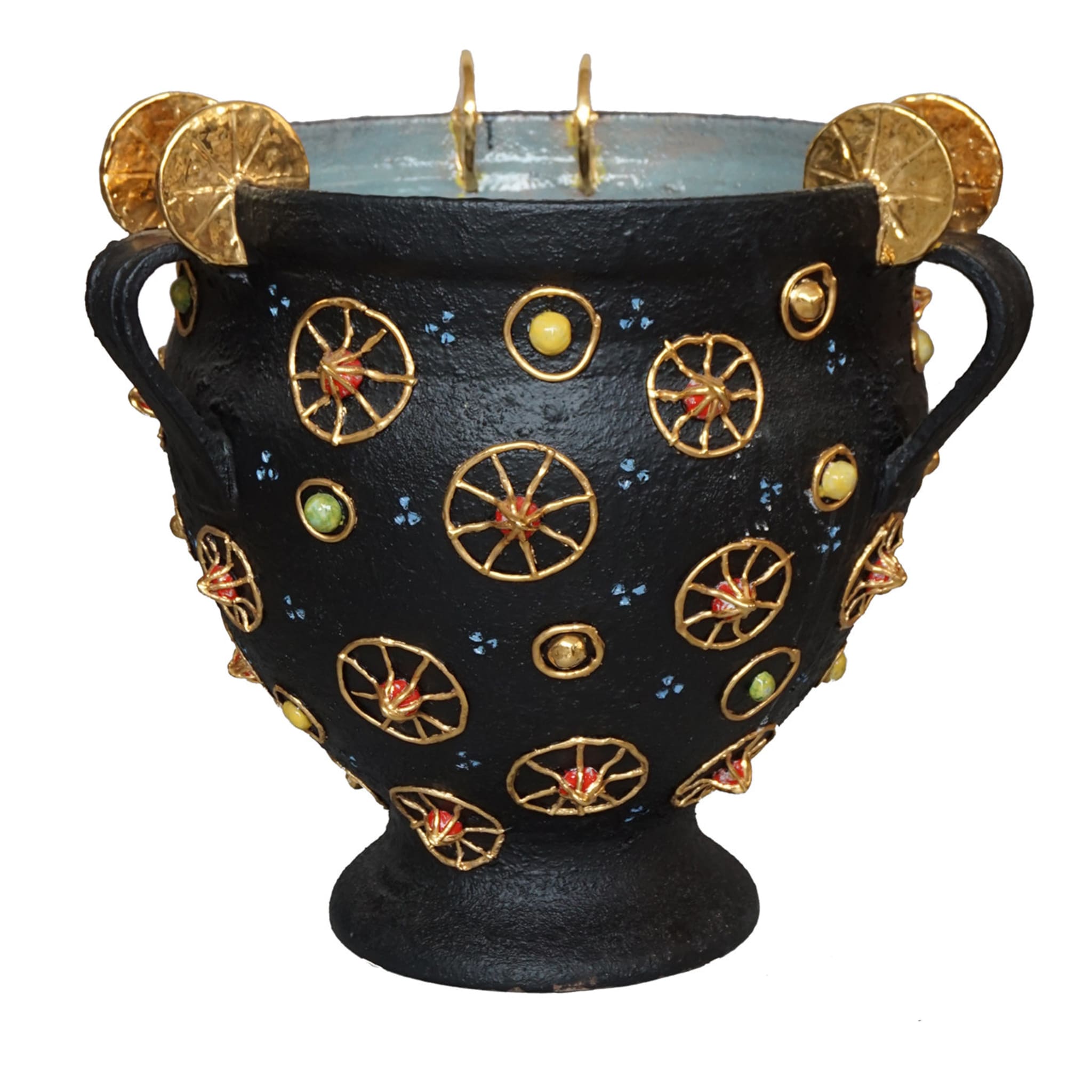 Schwarze etruskische Vase - Hauptansicht