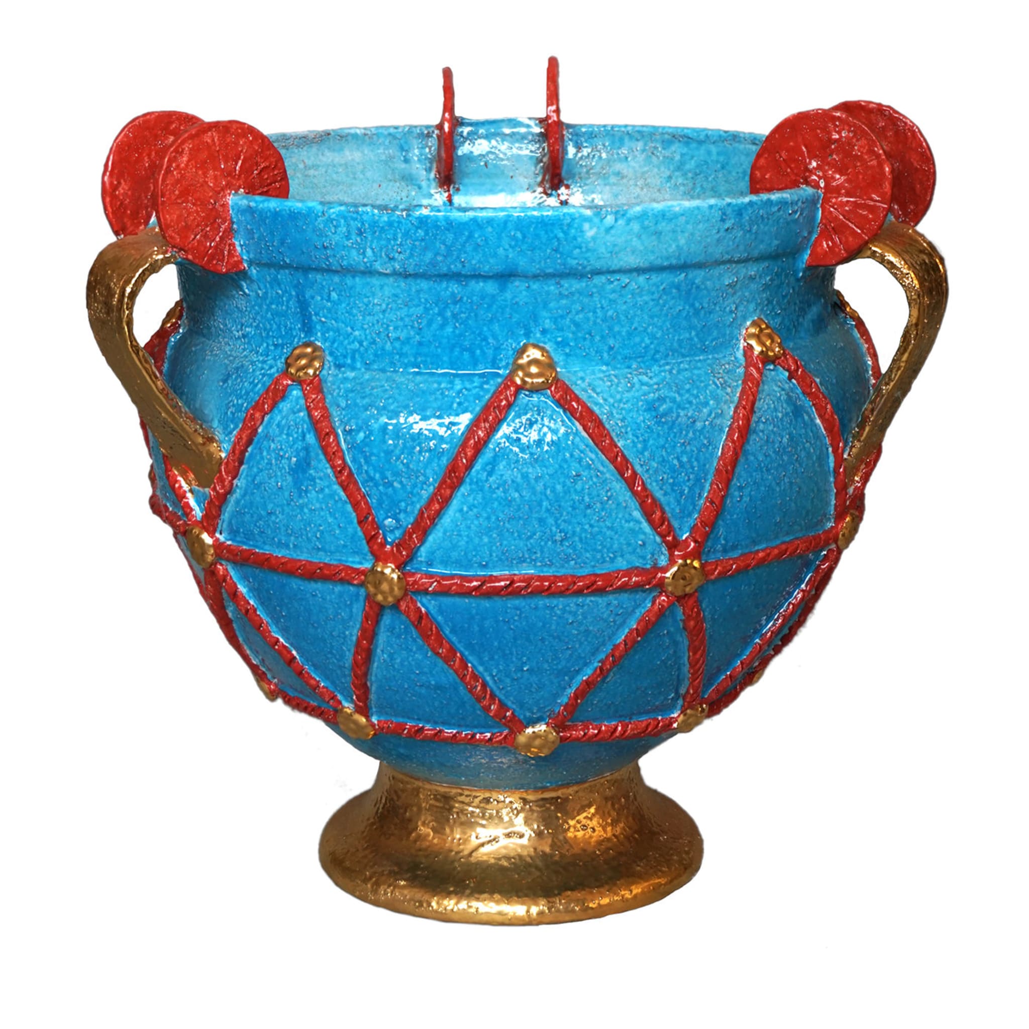 Hellblaue etruskische Vase - Hauptansicht