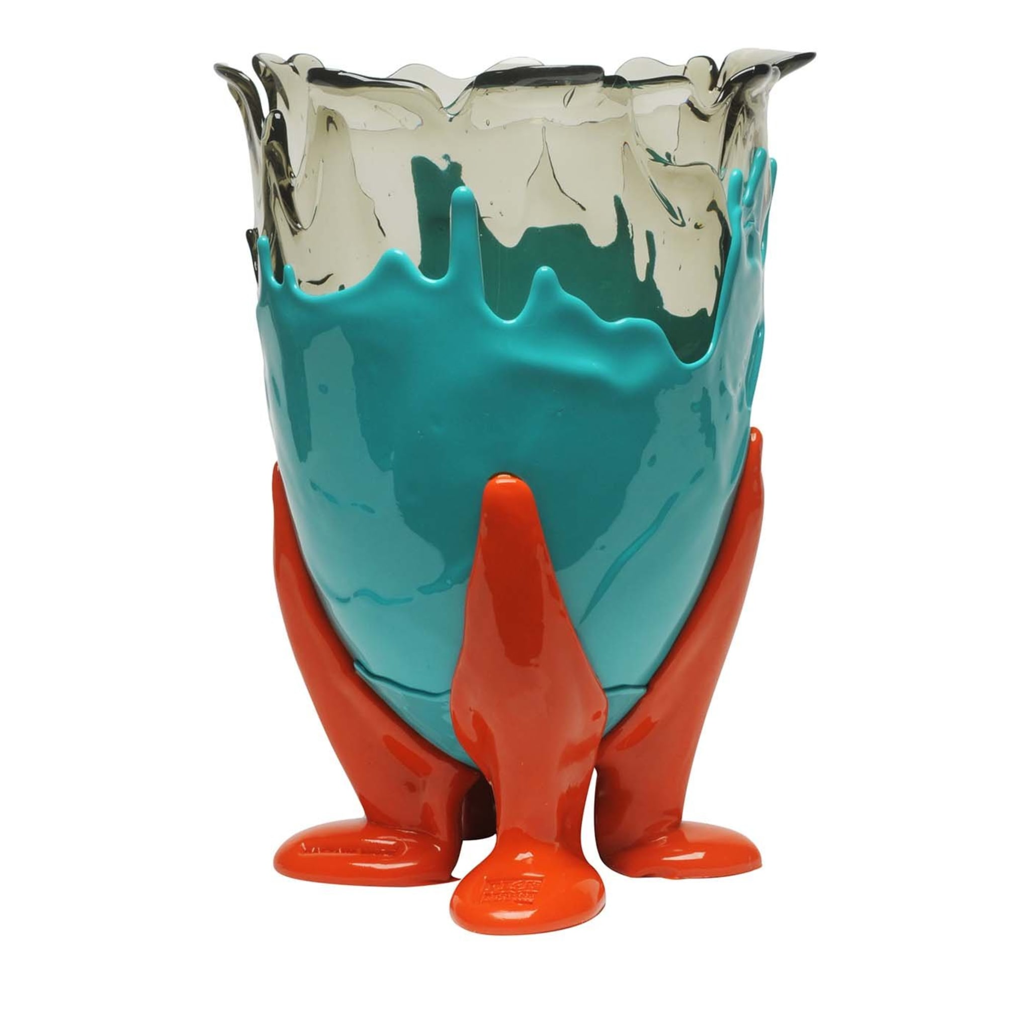 Clear Extracolor Medium Vase by Gaetano Pesce - Main view