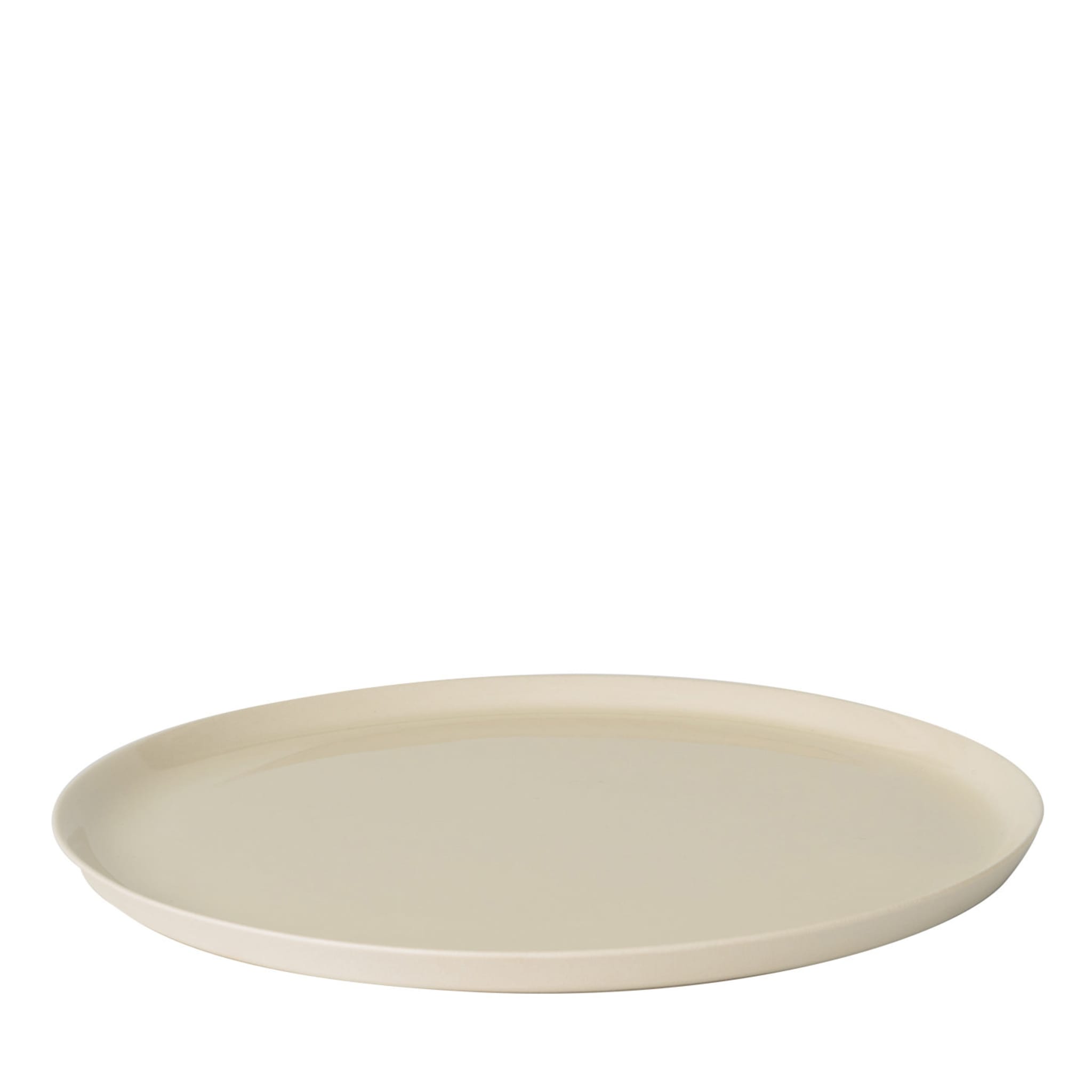 Set of 4 White Ceramic Dessert Plates - Main view