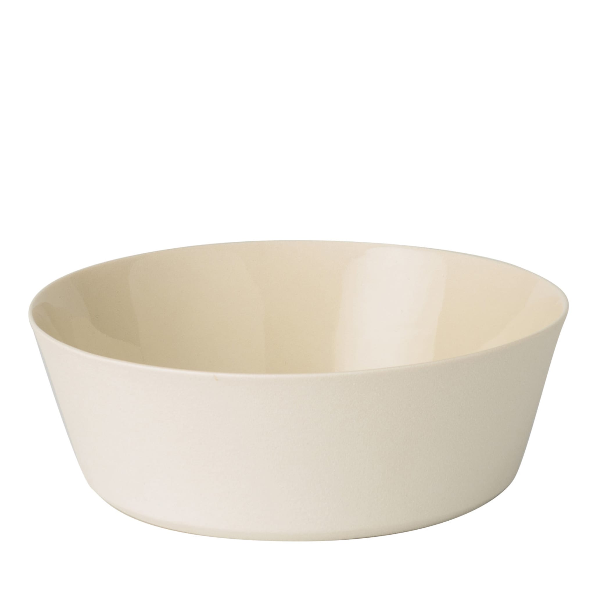 Set of 6 White Ceramic Soup Bowls - Main view