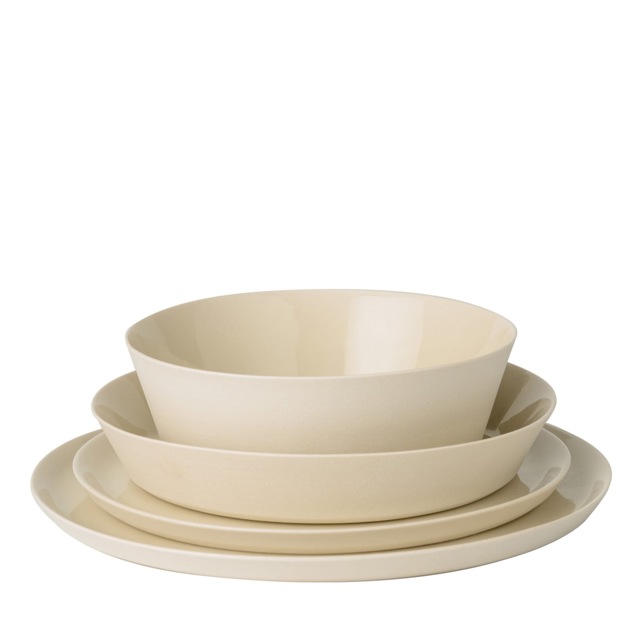 4-Piece Ceramic Placesetting White - Main view