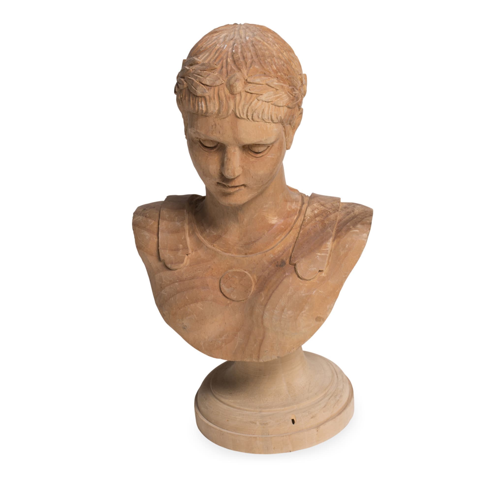 Escultura de madera Busto Cesare - Vista principal