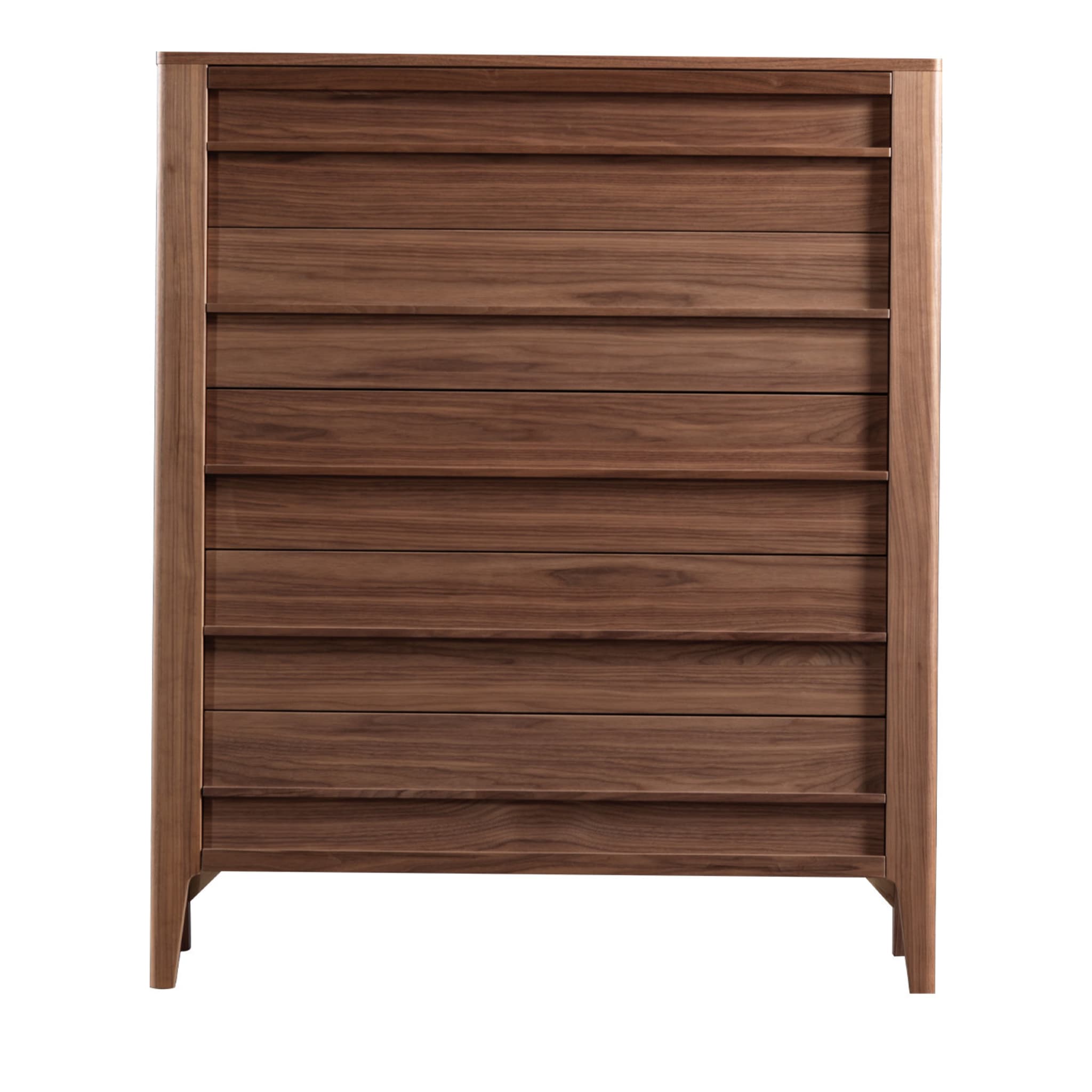 Five-Drawer Walnut Wood Dresser Modo10 Collection - Main view