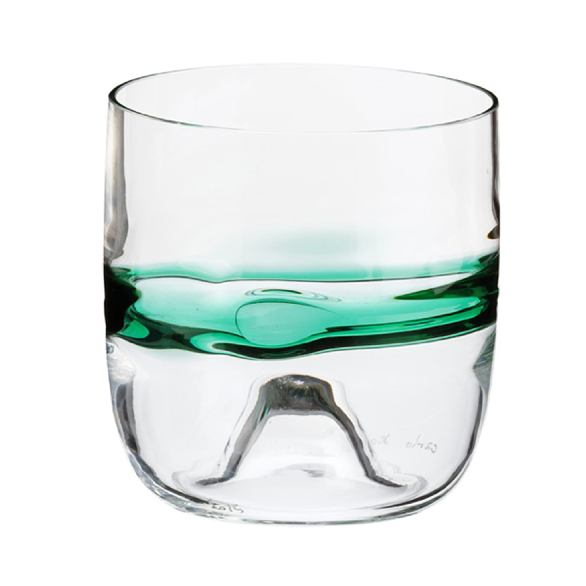 Set of 6 Rings Glass Green  - Main view