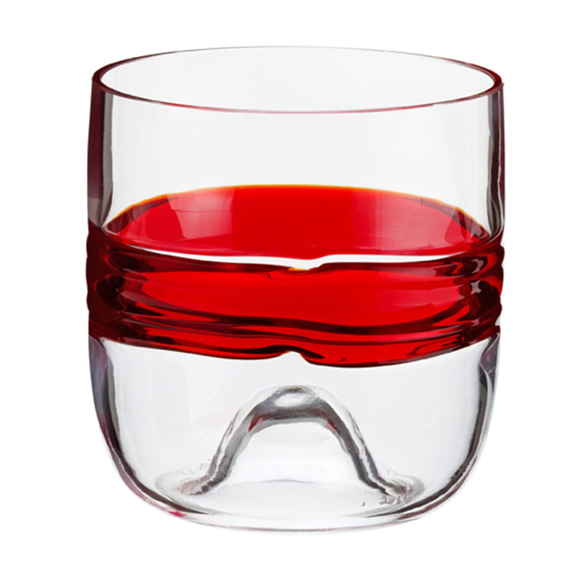 Set of 6 Rings Glass Red - Main view