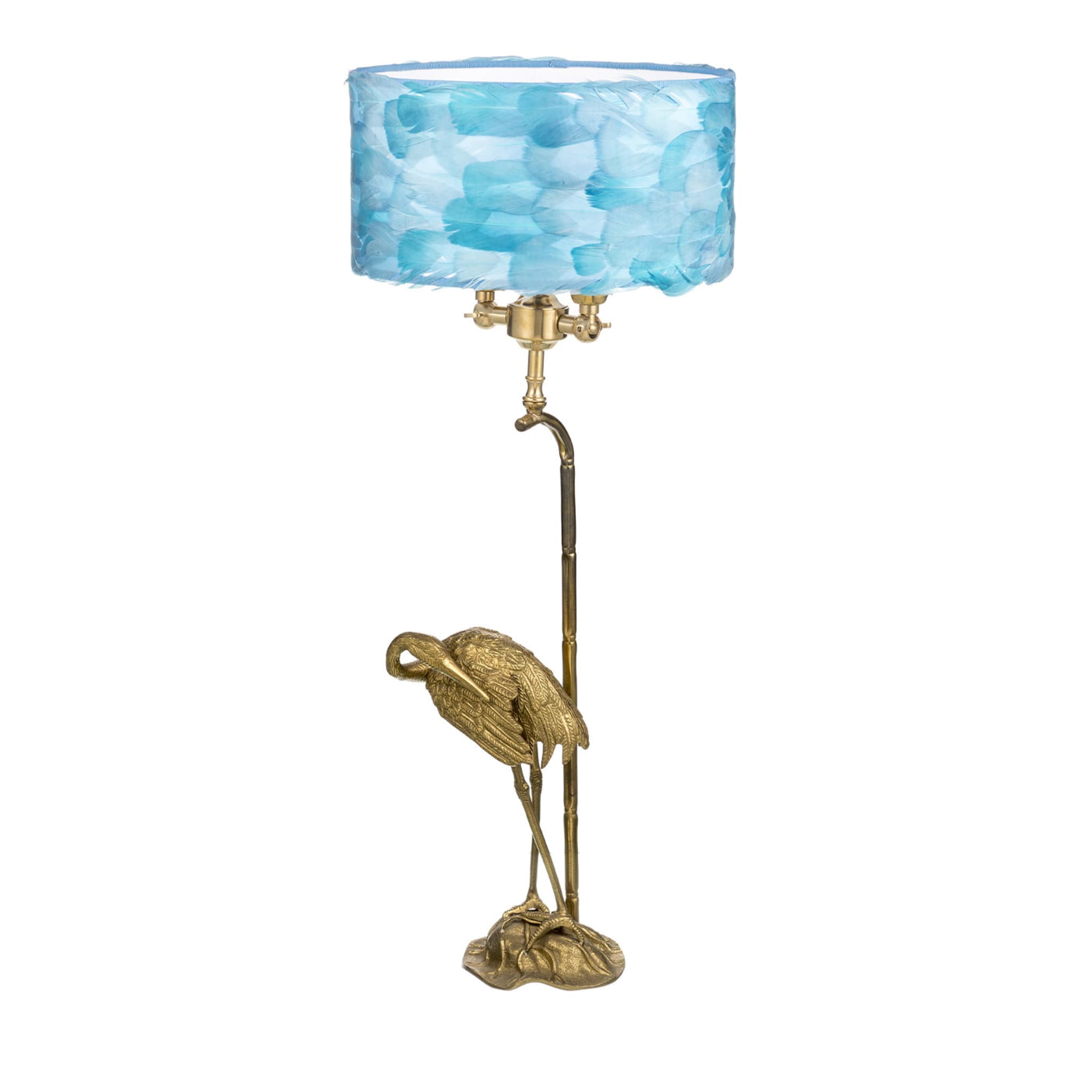 Fauna Lamp Eclectic Light Blue by Brass Brothers & Co.  - Main view