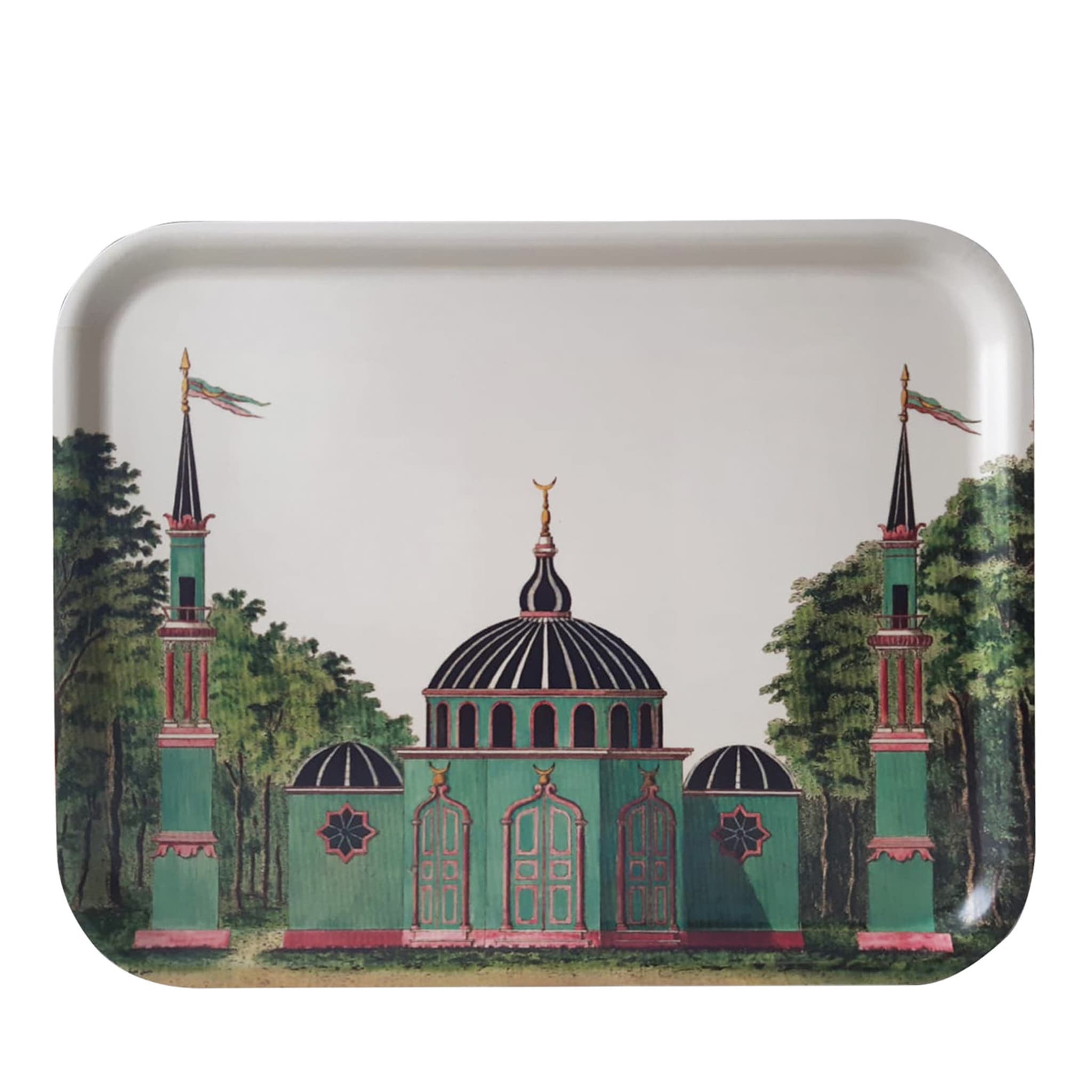 Large Orientalism Wooden Tray - Main view