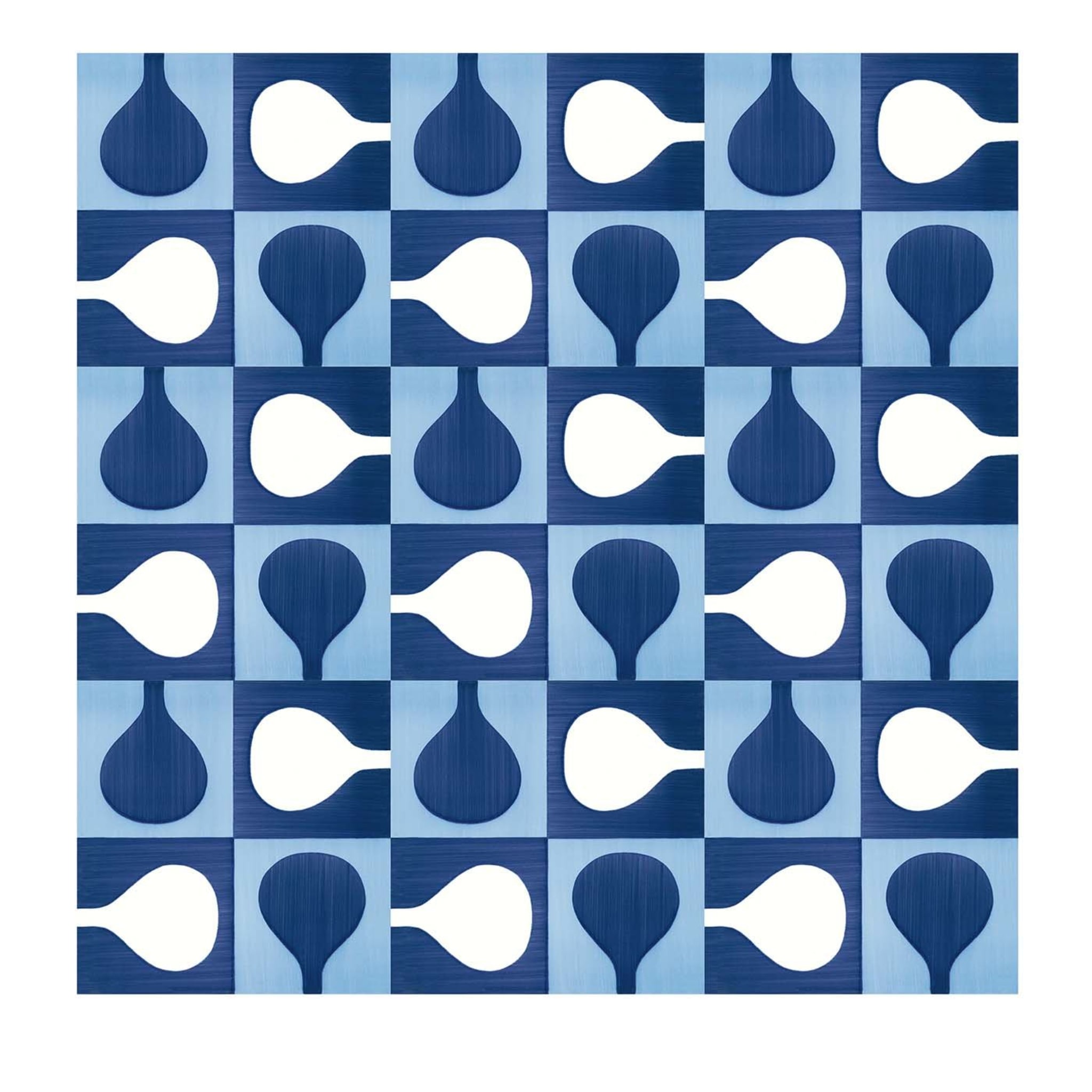 Set of 25 Tiles Blu Ponti Decoration Type 20 by Gio Ponti - Main view