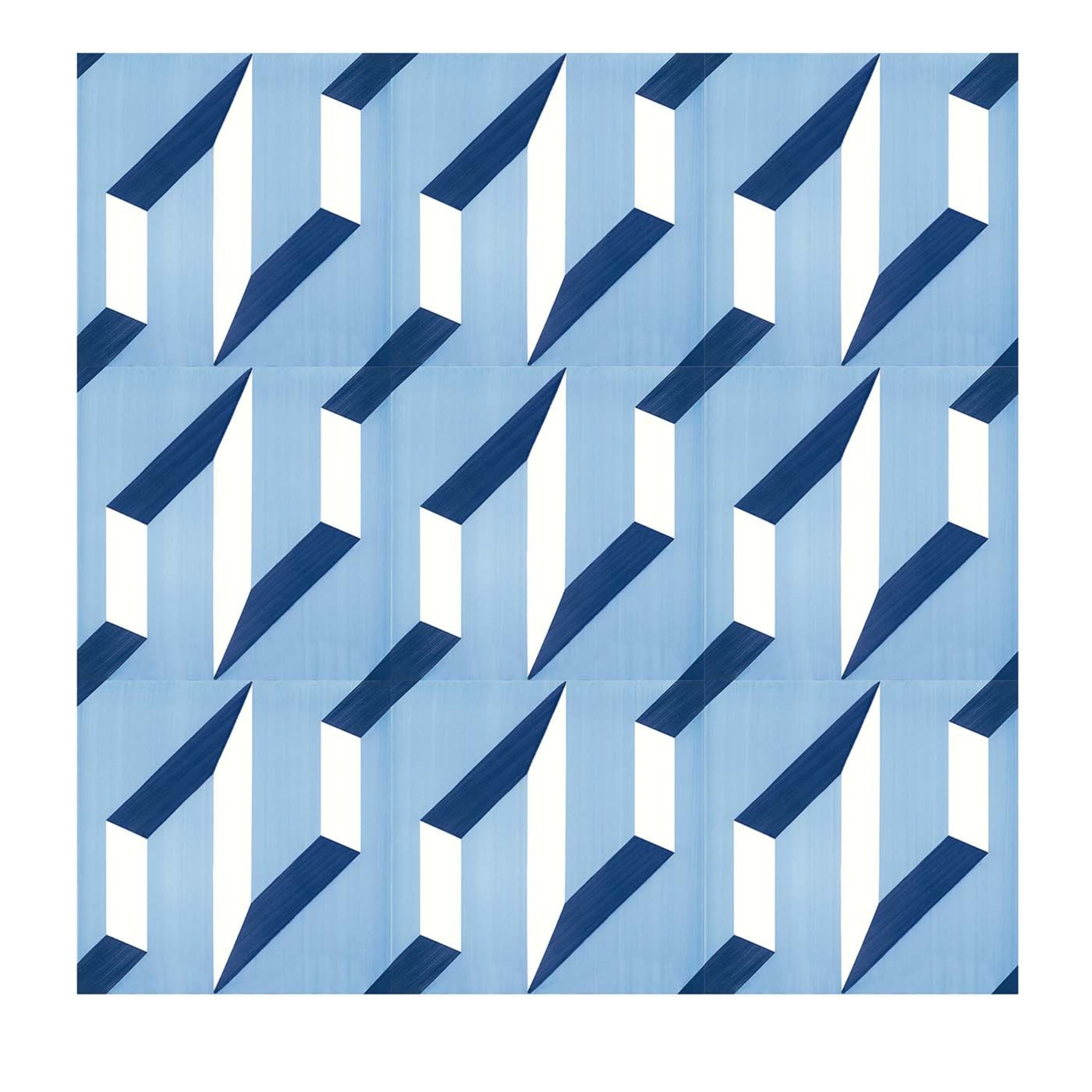 Set of 25 Tiles Blu Ponti Decoration Type 1 by Gio Ponti - Main view