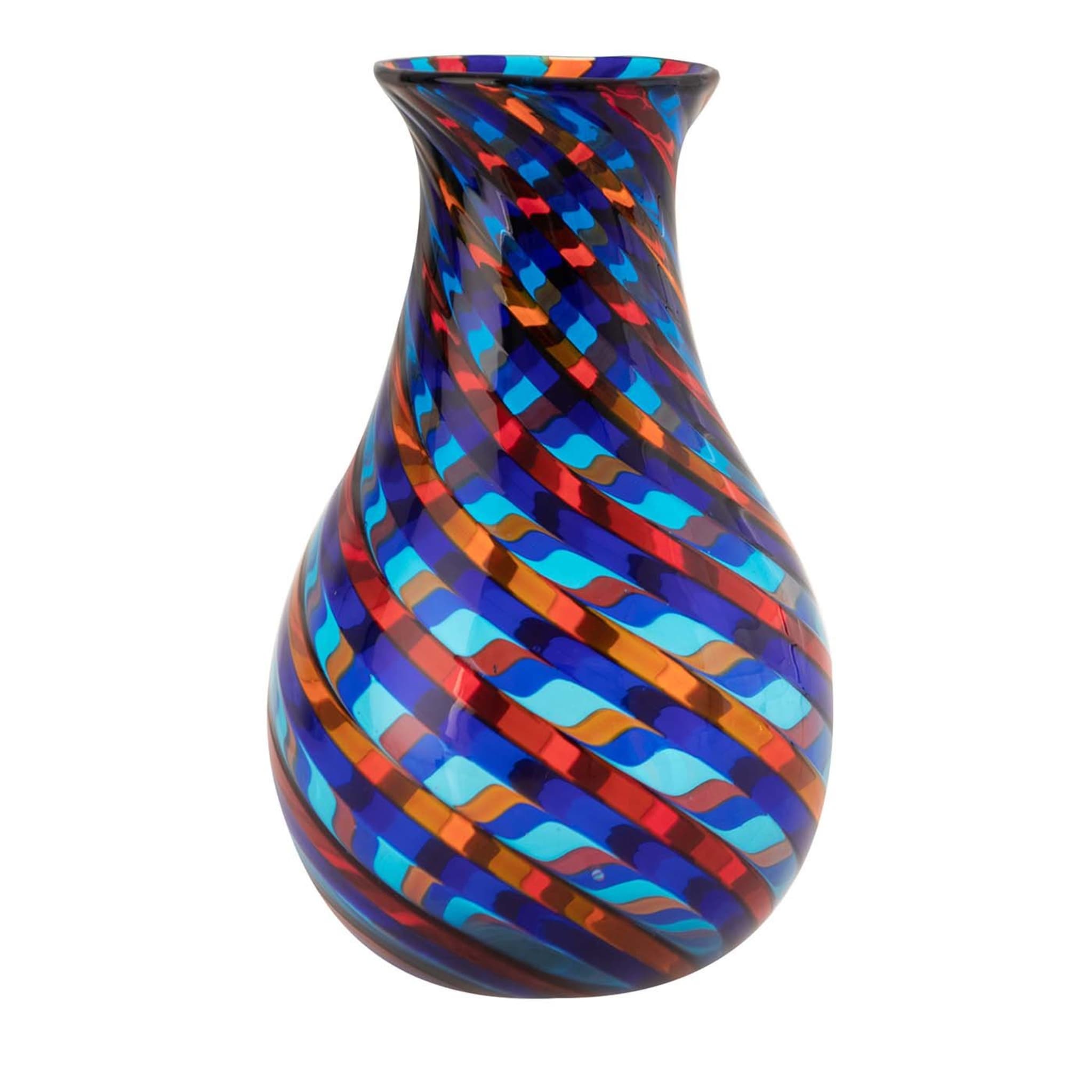 Classic Vase With Blue And Red Filigree by Angelo Ballarin - Main view