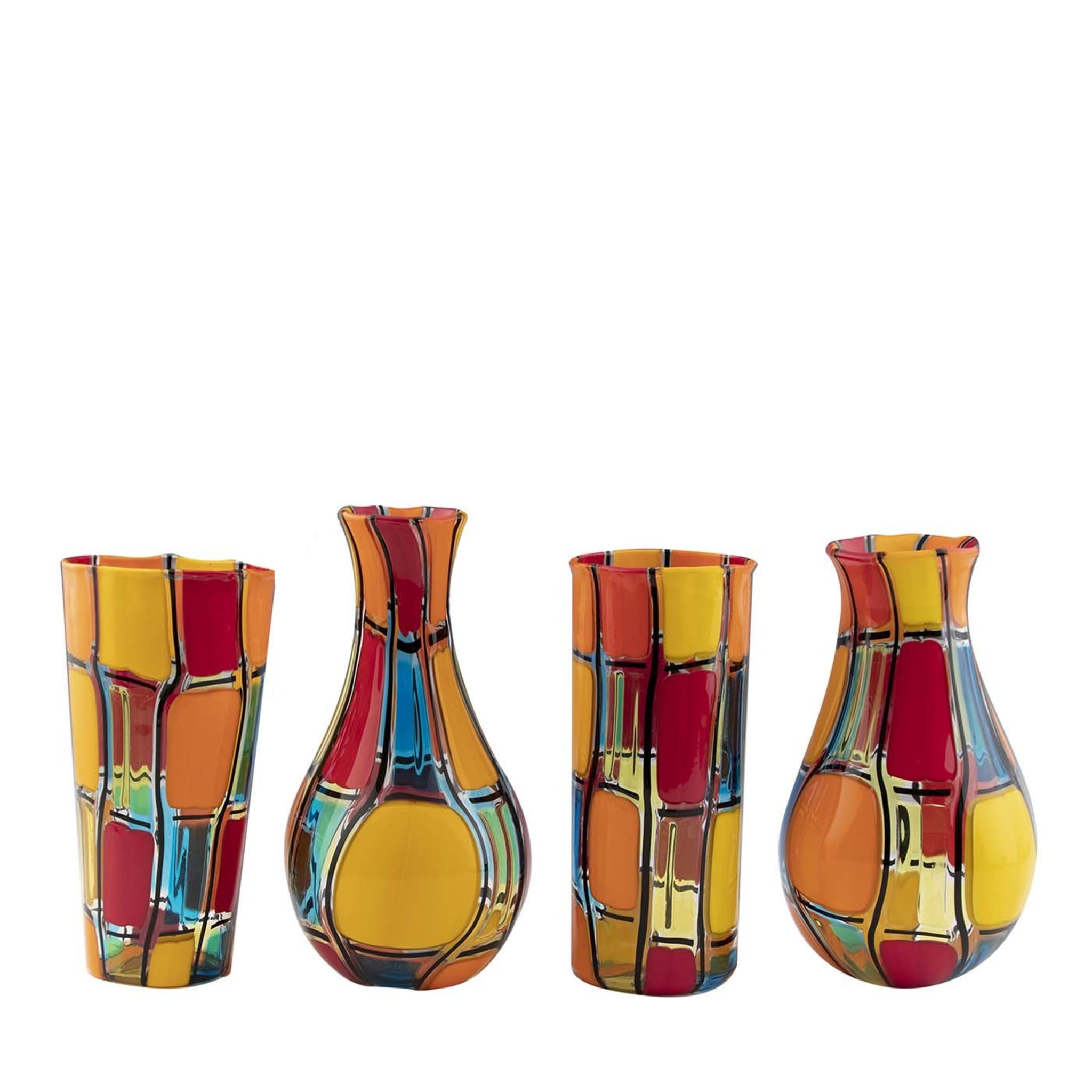 Set Of 4 Quadri Vases by Angelo Ballarin - Main view