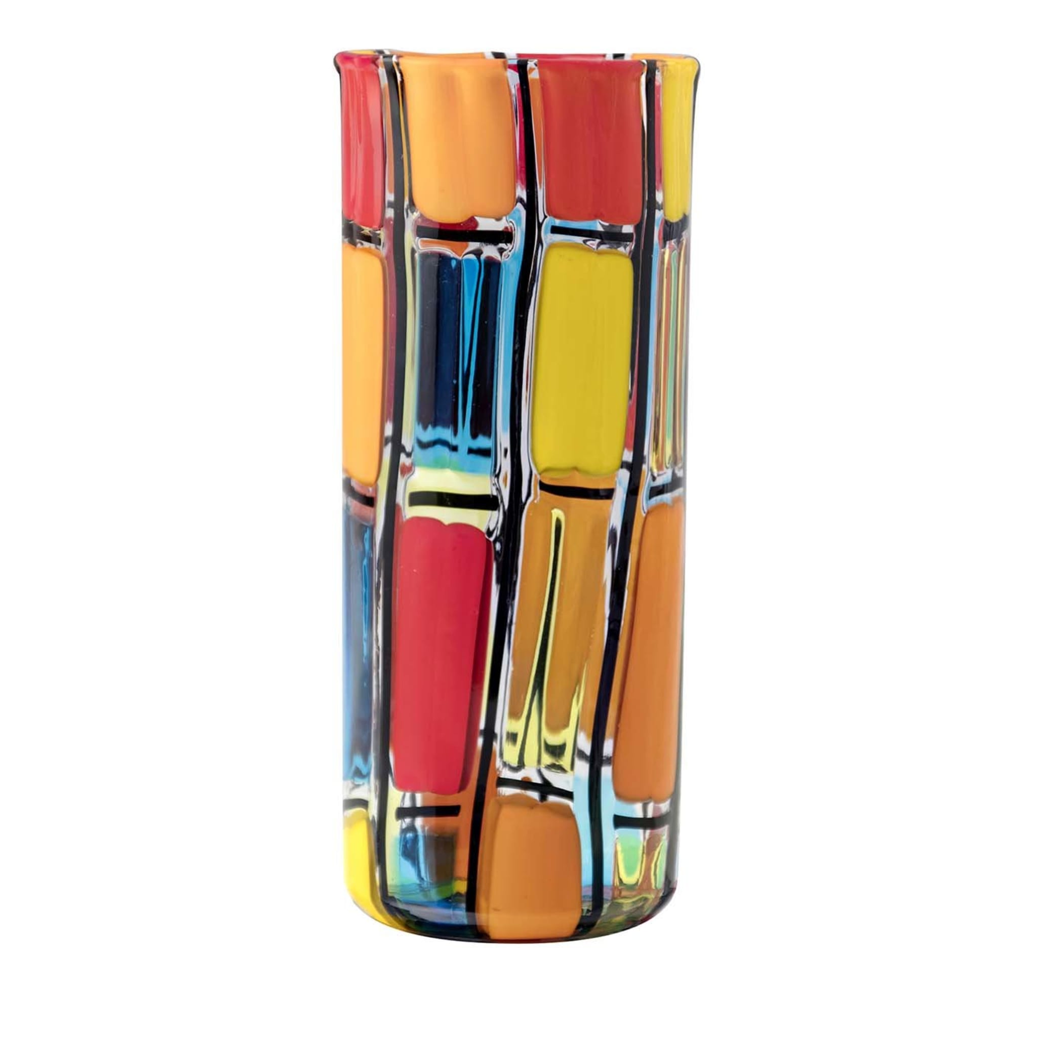 Vase cylindrique Quadri d'Angelo Ballarin - Vue principale