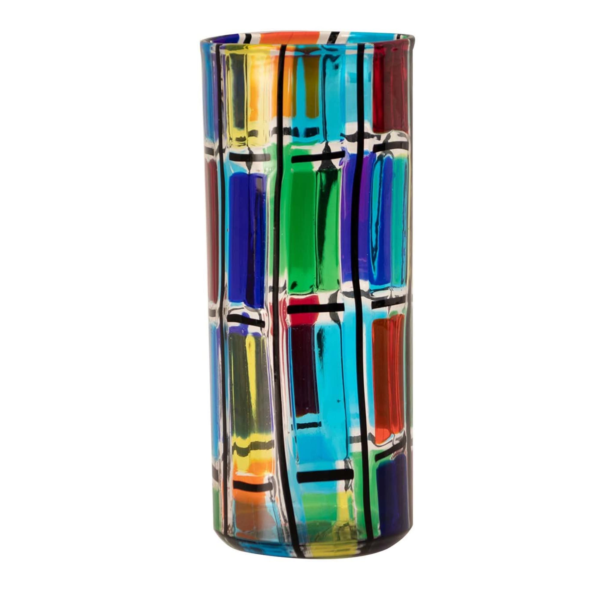 Carnevale Cylindrical Vase by Angelo Ballarin - Main view