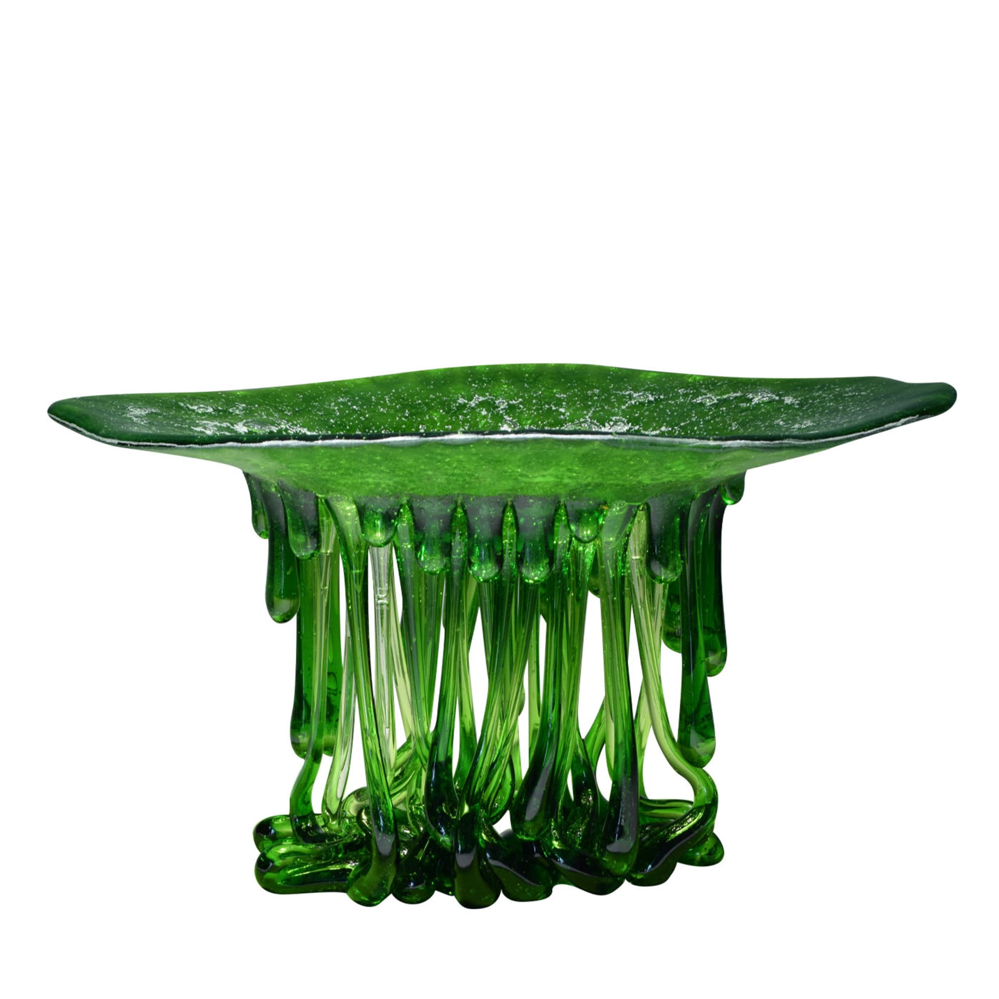 Sculpture en verre de Murano de couleur verte Alga - Vue principale