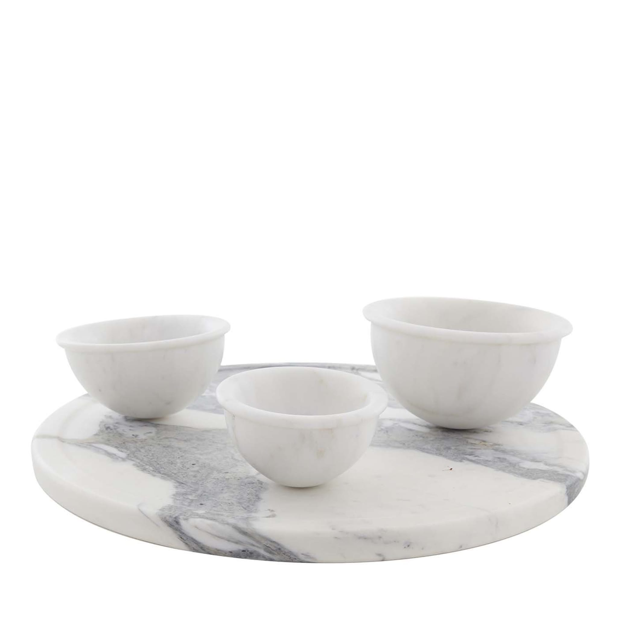 Set of 3 Caprice Rocking Bowls with Serving Platter - Main view