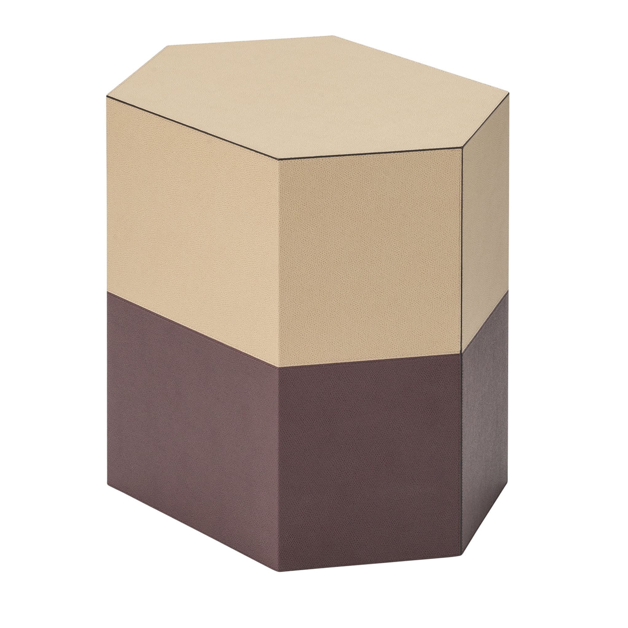 Atlas Stool with Horizontal Brown and Beige Stripes - Main view