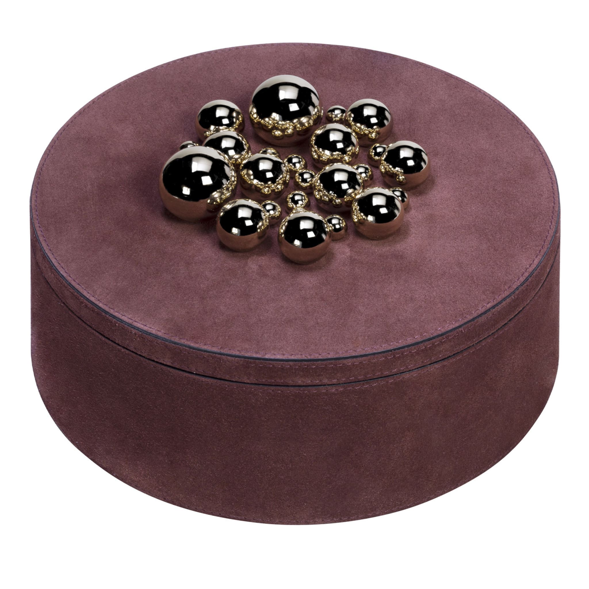 Champagne Sphérades Burgundy Large Round Box - Main view