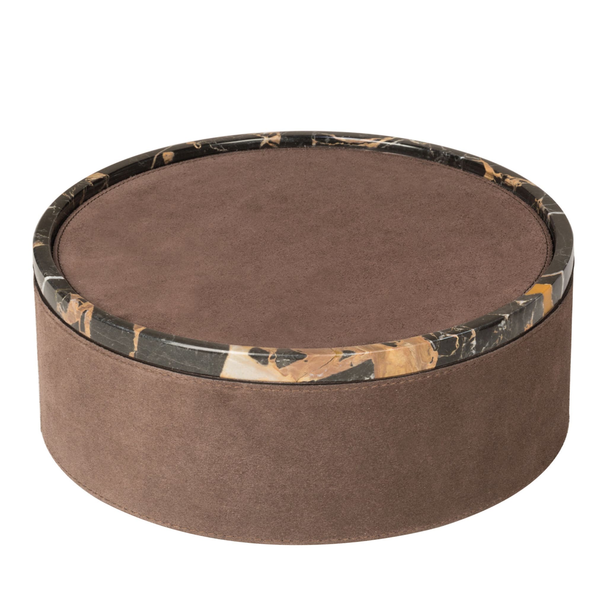 Polo Marmo Brown Grande boîte ronde empilable - Vue principale