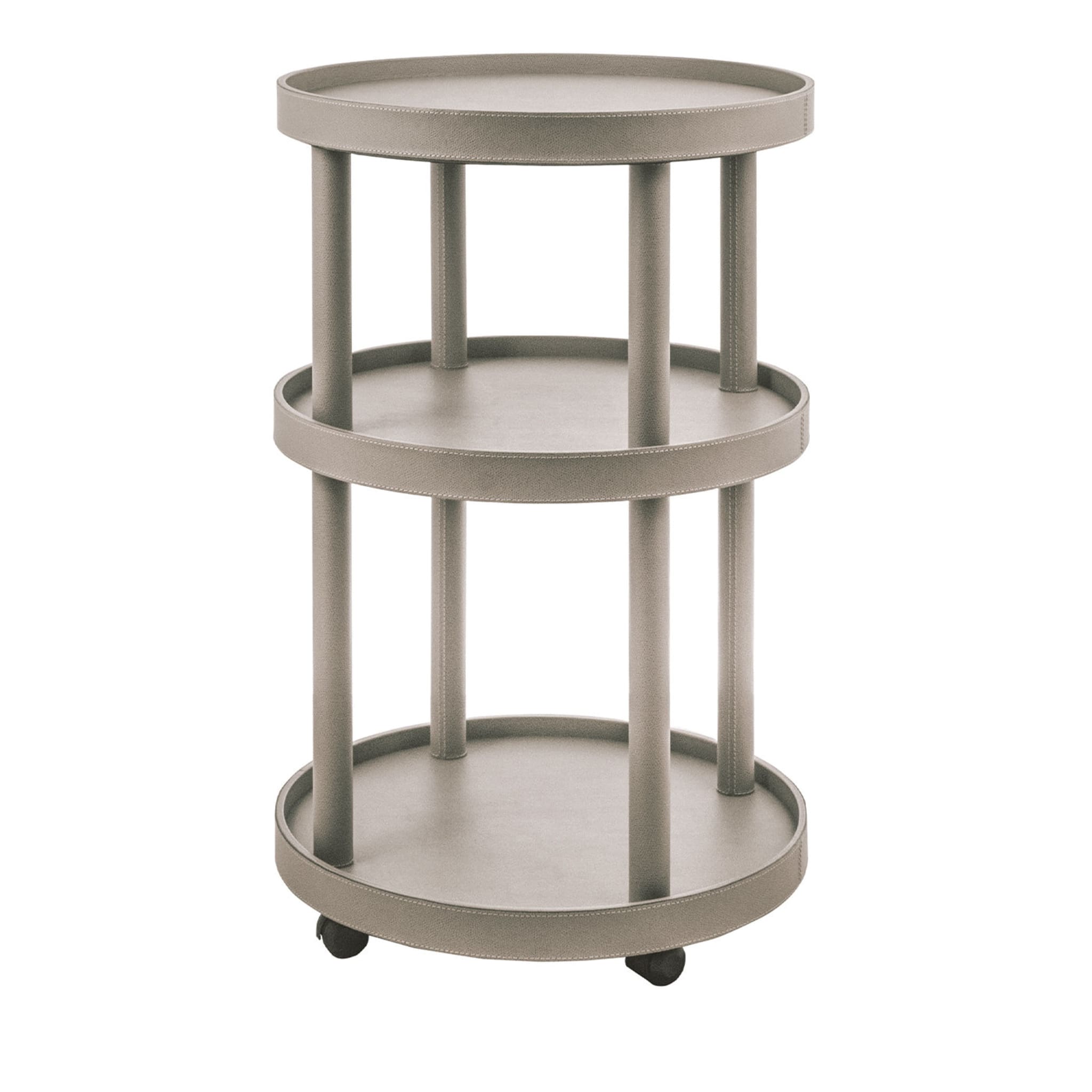 Polo Trolley 3-Tier Beige Round Table - Main view