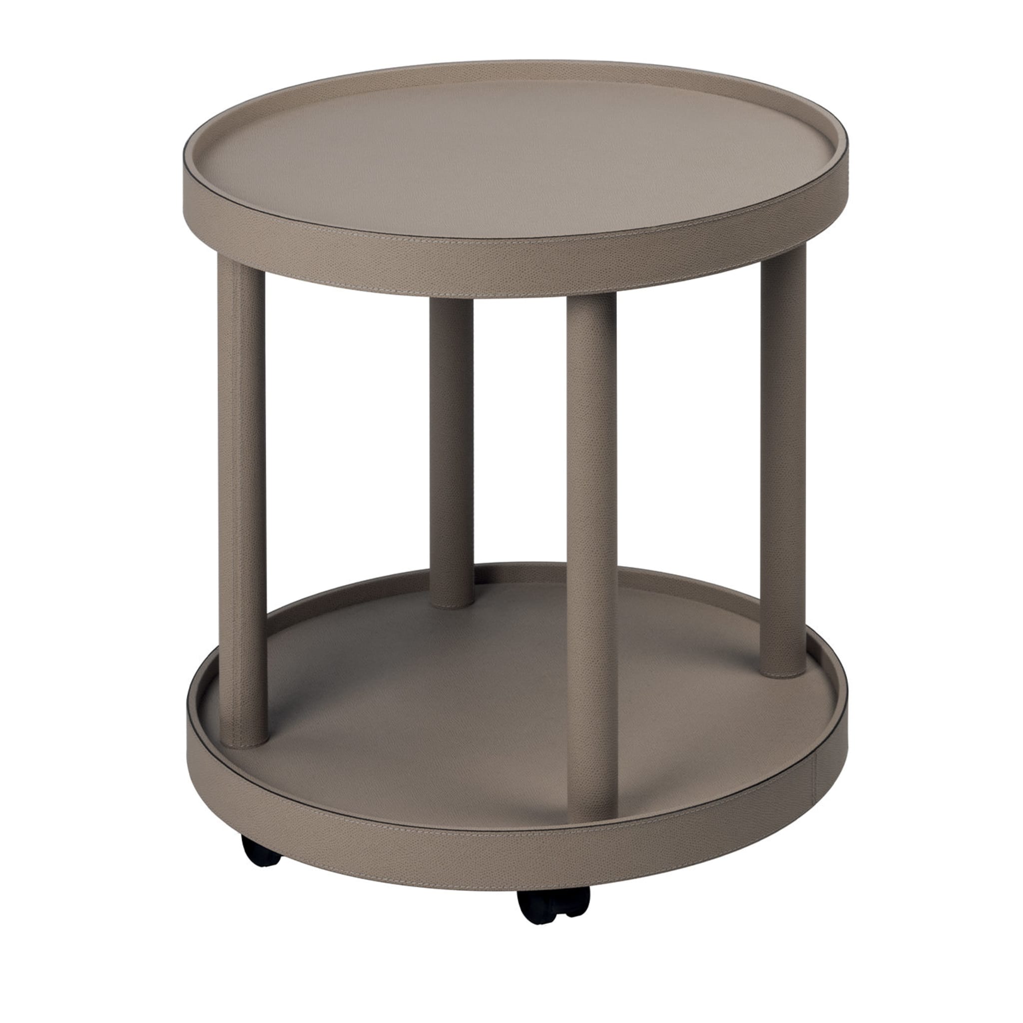 Polo Trolley 2-Tier Beige Round Table - Main view