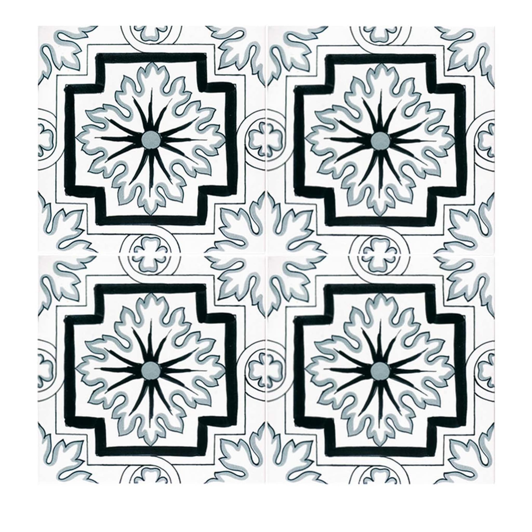 Set of 25 Stabia Tiles Fiori Scuri Collection  - Main view